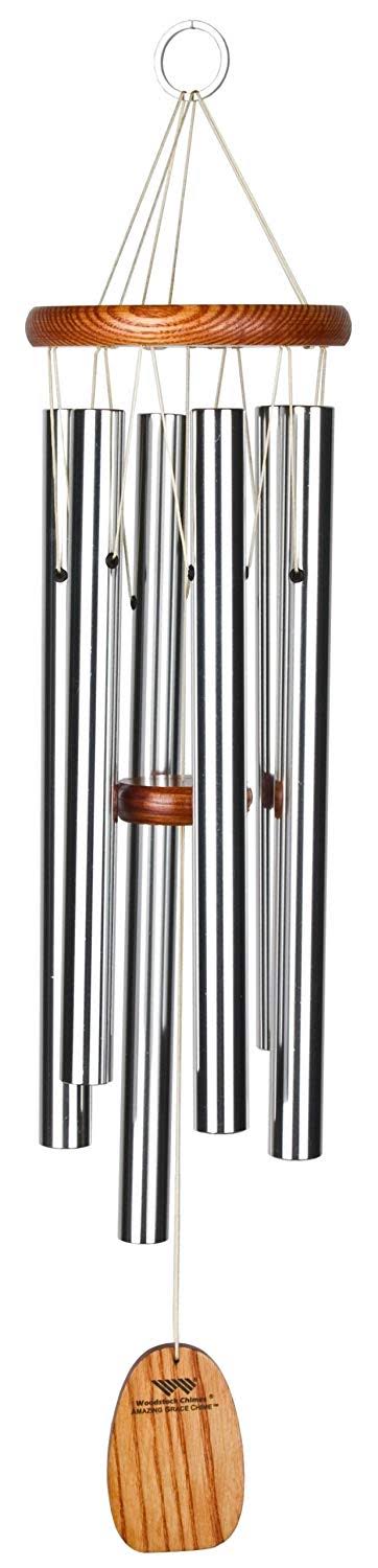 Woodstock Chimes Agms Amazing Grace Chime Medium Silver Outdoor Living