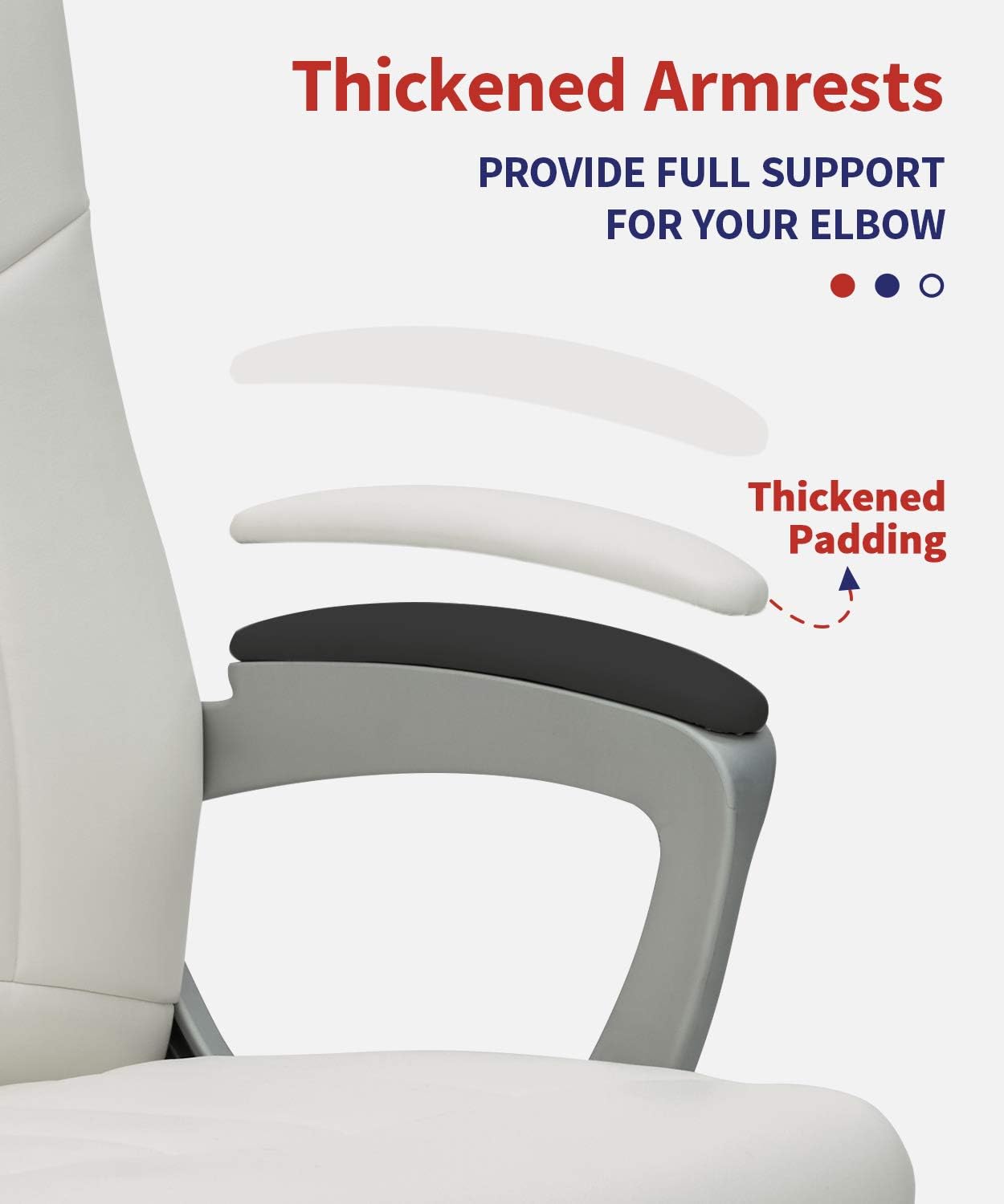 CLATINA Office Computer Desk Chair Executive Mid Back Chair Comfortable Ergonomic Managerial Chair Adjustable PU Leather Home Office Desk Chair Swivel