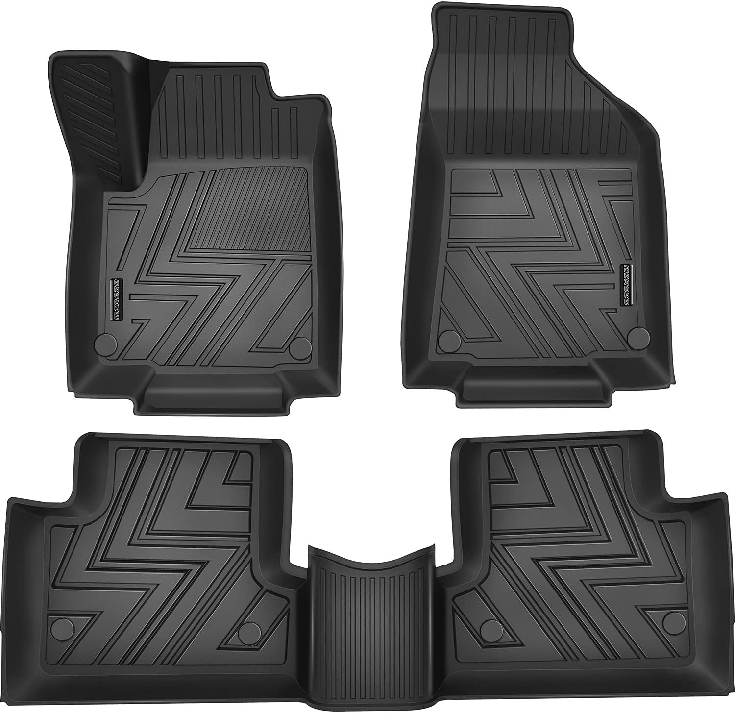 MIROZO Floor Mats Compatible for Jeep Cherokee 2015-2022(Not for Grand Cherokee), TPE Floor Liners Custom All-Weather Front & Rear Seat Floor Mats - Black