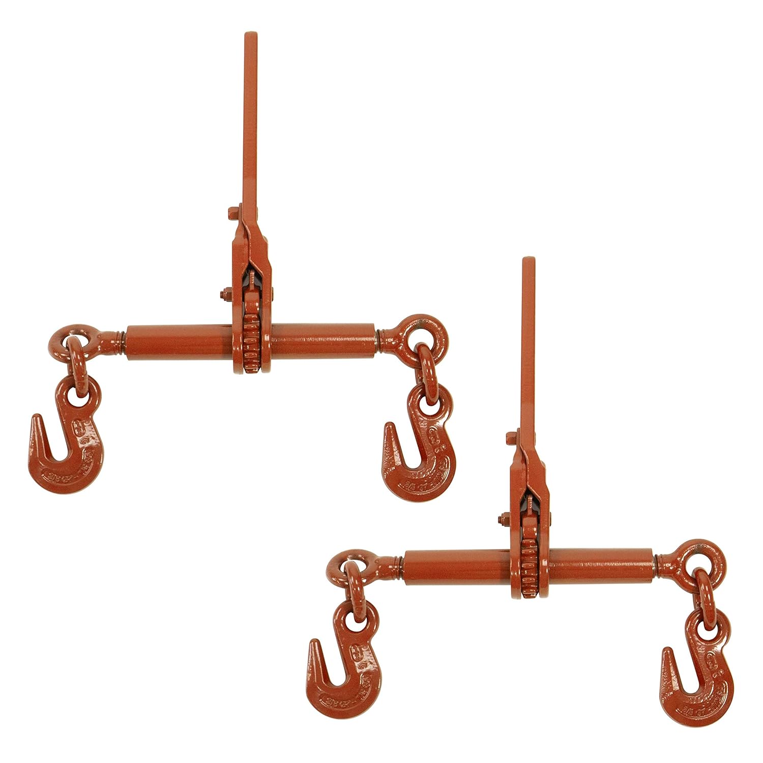 Columbus McKinnon Ratchet Chain Binder - 3/8 Inch x 1/2 Inch Ratchet Load Binder - Easily Secure Heavy Loads to A Truck Or Flatbed Trailer - Ratchet Boomer with 9,200 Pound Working Load Limit 2 Pack