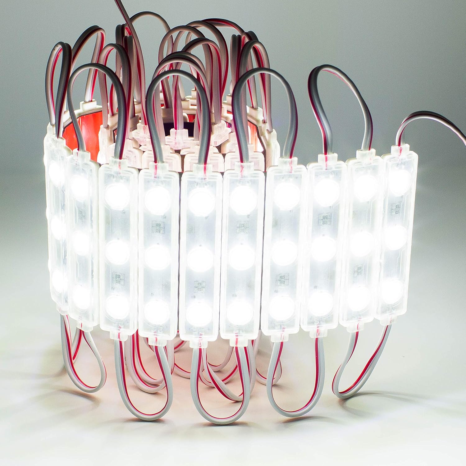 40ft Super Bright Storefront Windows LED Light 80pcs White 5730 Module + UL 12v AC Power Package