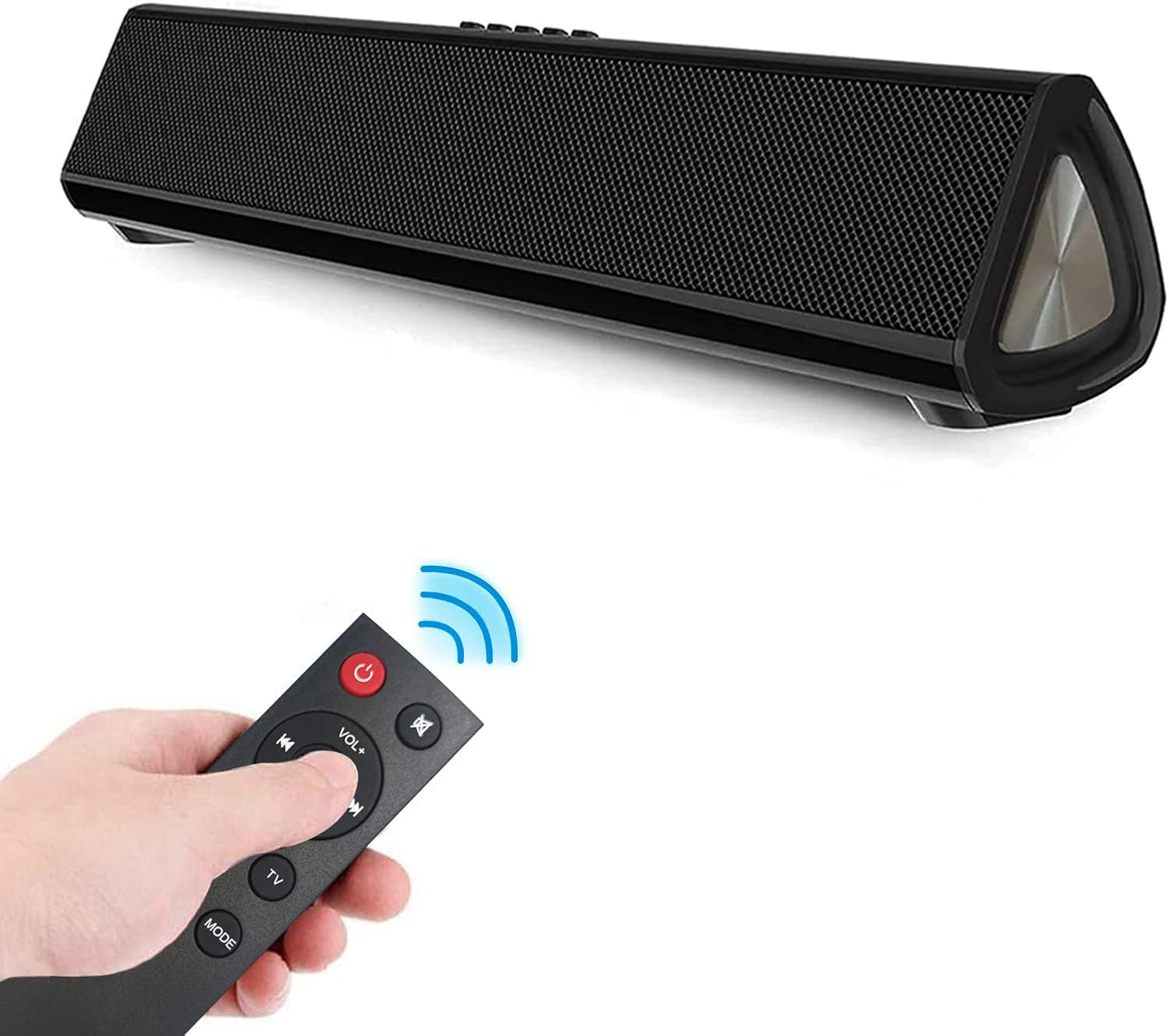 Sound Bars for TV, YOKARTEE Bluetooth Soundbar with Subwoofer, Portable Home Audio TV Speaker, Wireless Surround Sound Systems for TV PC Projector, HDMI/COAX/AUX/USB Inputs, Remote Control, Wall Mount Pack of 2