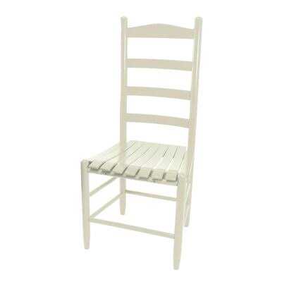 Pellegrin Ladderback Solid Wood Dining Chair Gracie Oaks Color: Antique White