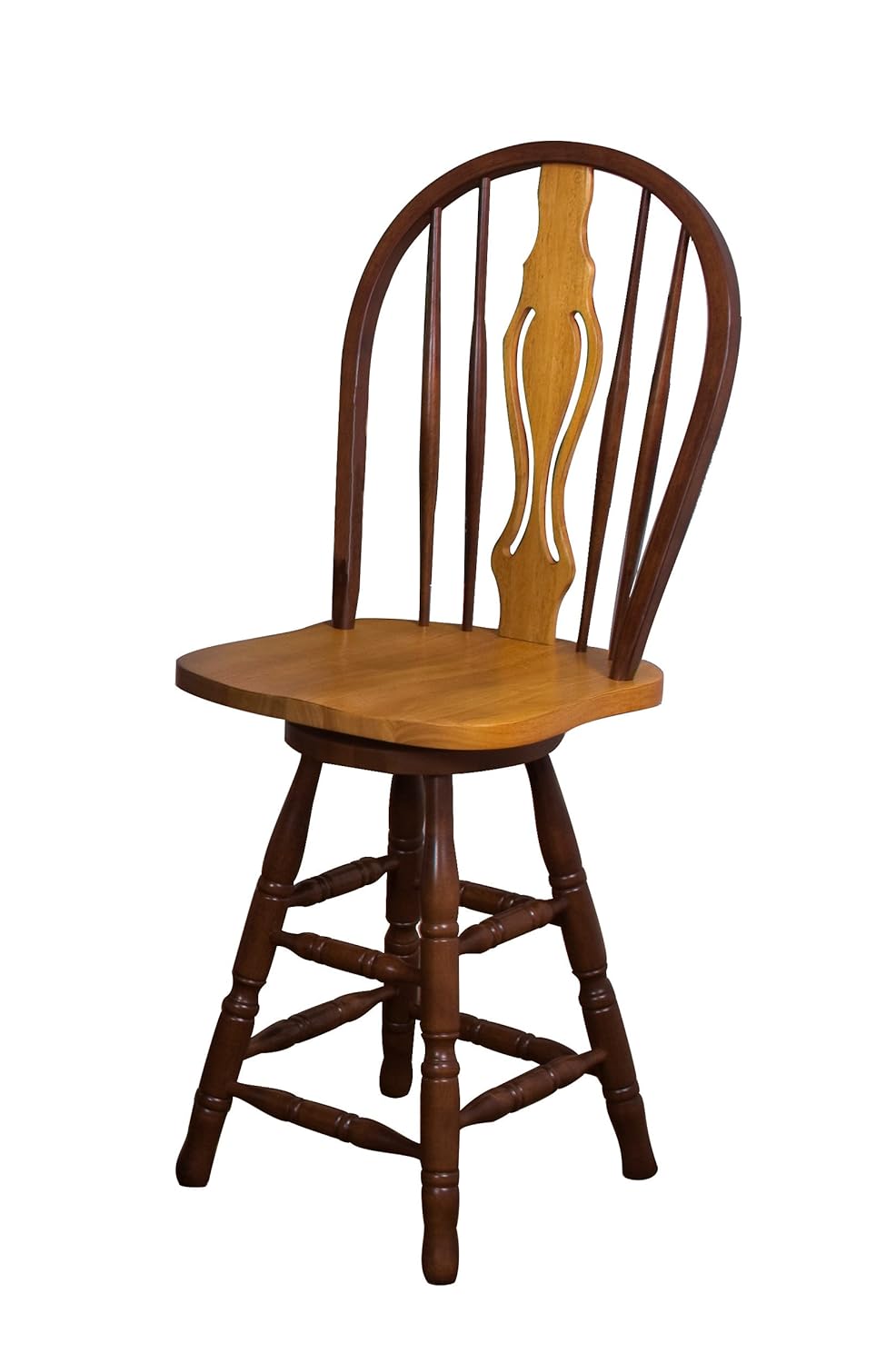 Sunset Trading Keyhole Barstool with Light Oak Accents, 24
