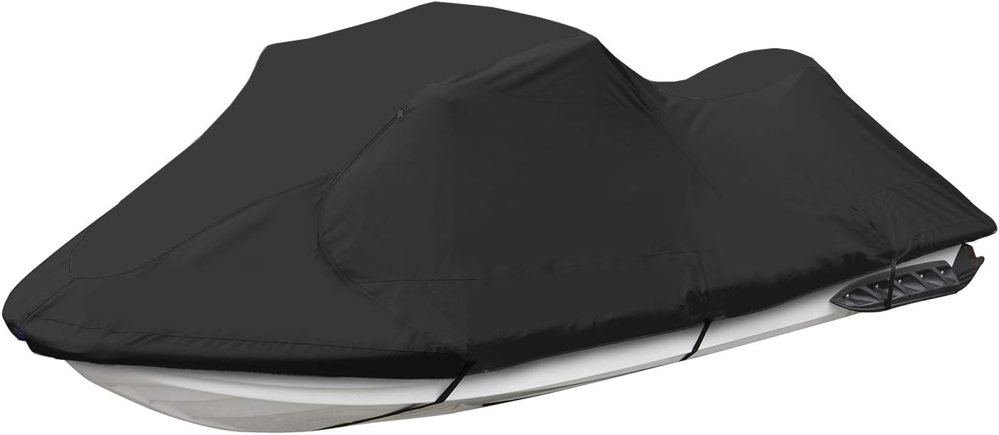 EliteShield Trailerable Jet ski Waterproof PWC Cover Tear Resistant Fade-Resistant Heavy Duty Polyester Fabric Fits 116