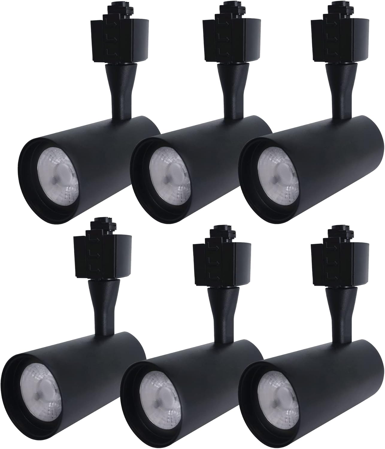 6 Pack 12W Dimmable LED Track Lighting Heads Compatible with Single Circuit H Type Rail Ceiling Spotlight for Accent Task Wall Art Exhibition Lighting 90 CRI 24&deg; White (3000K)