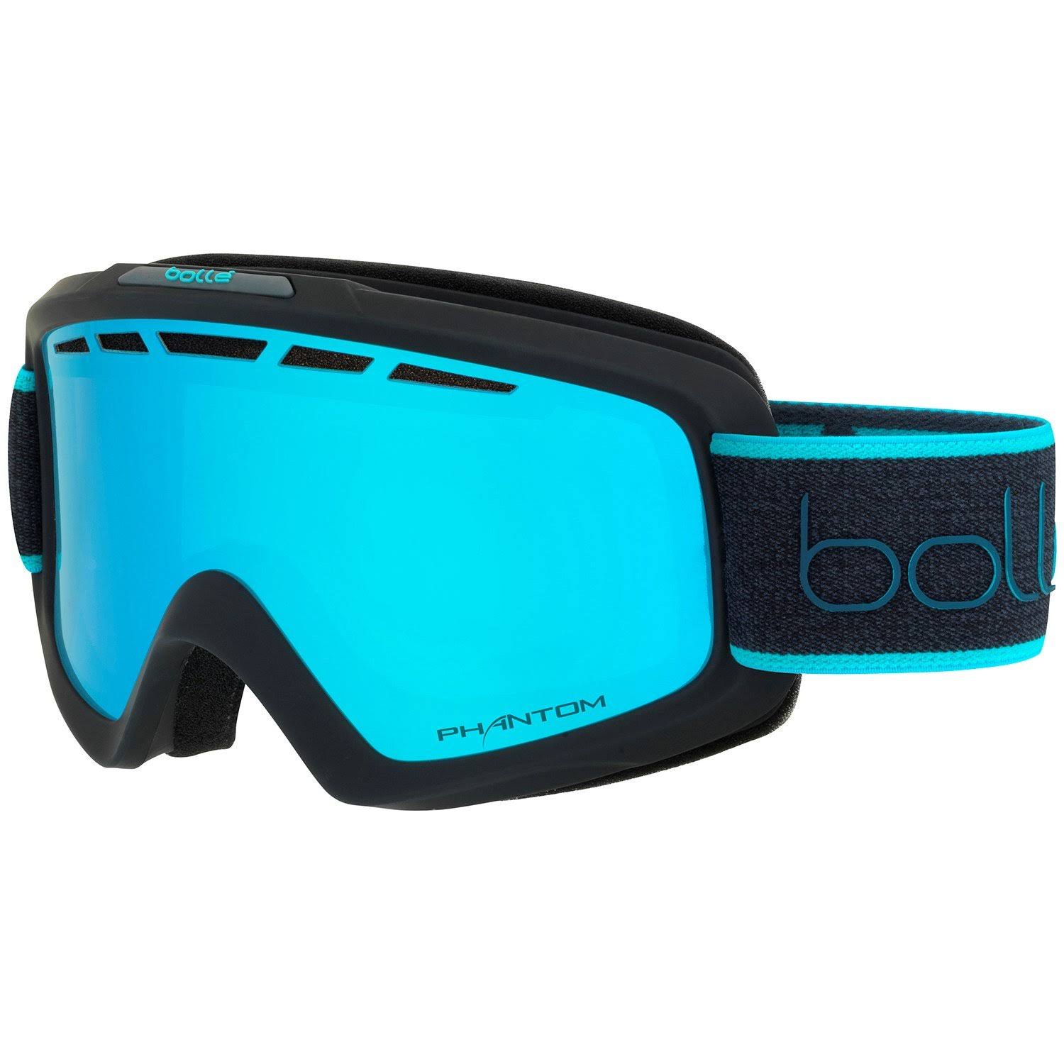 Bolle Nova II Goggles, Matte Black u0026 Blue Tree / Phantom Vermillon Blue