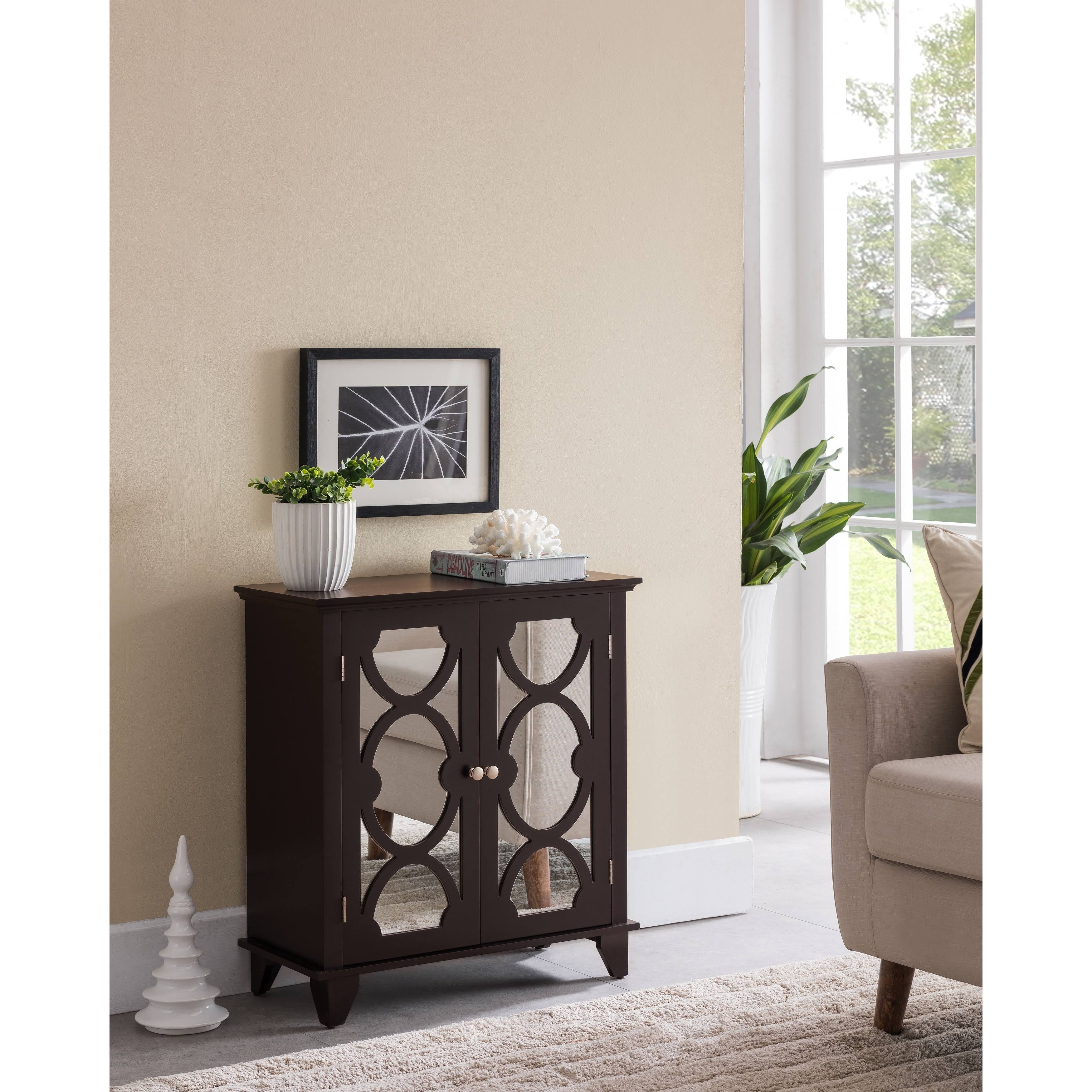 Ku0026b Furniture Glenn Dark Cherry 2 Door Accent Cabinet