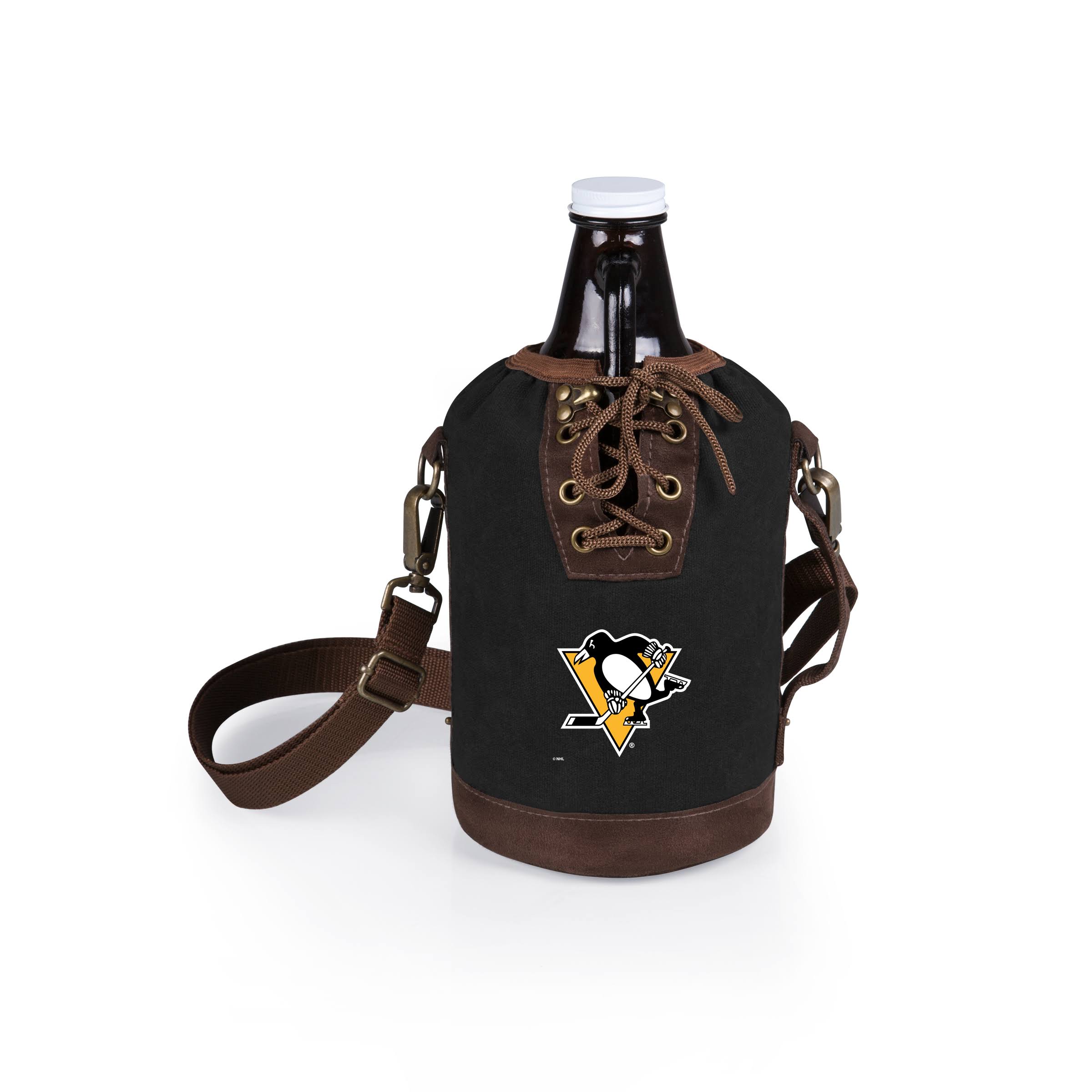 Legacy Pittsburgh Penguins Insulated Growler Tote with 64-oz. Glass Growler