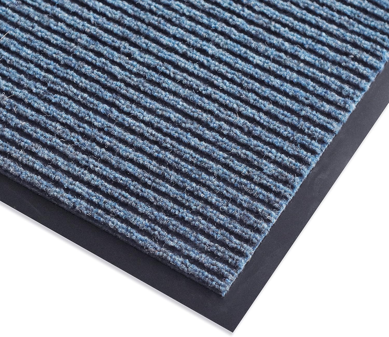 Home & More 103910306 Majestic Grid Indoor/Outdoor Vinyl Backed Commercial Mat, Blue 3' x 6'