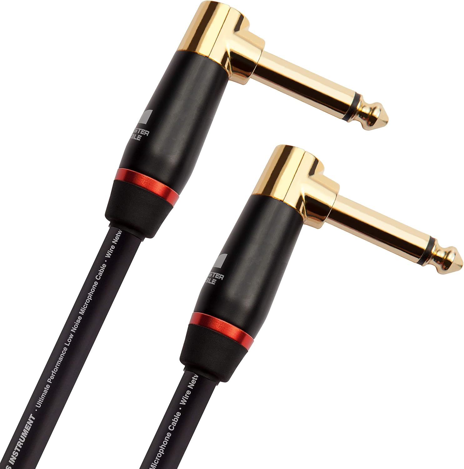 Monster Prolink Monster Bass Instrument Cable - 12 ft - Right Angle to Straight Pack of 2
