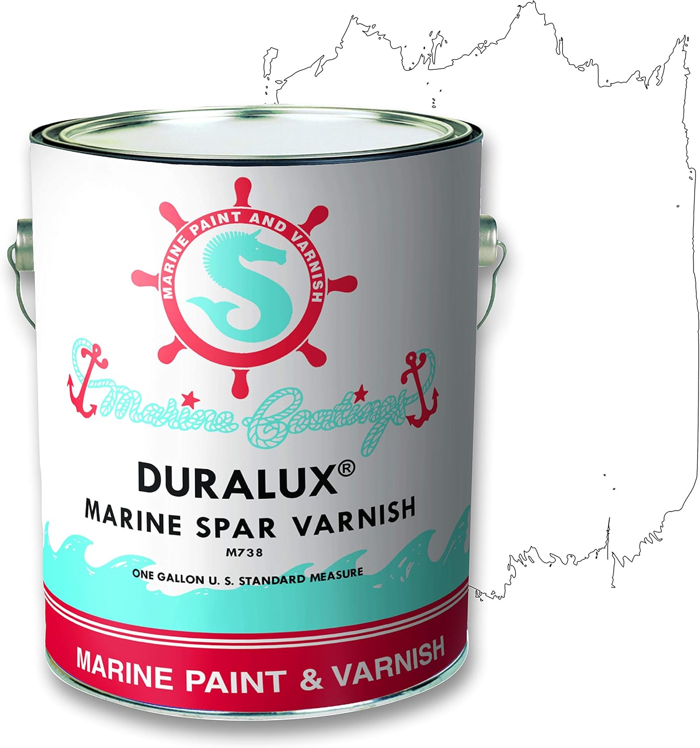 Duralux M738-1 Spar Varnish Gallon Boat Paint Clear Coat, 1 Gallon Pack of 2