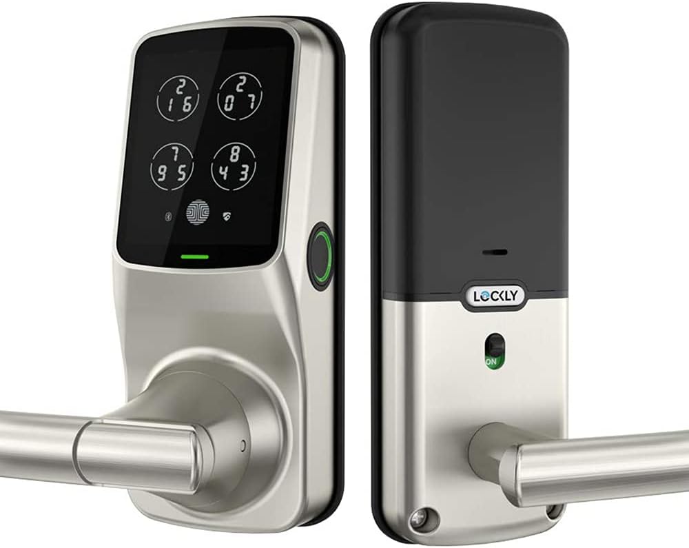 Lockly PGD628FMB, Fingerprint Keyless Entry Door Smart Lock, Discrete PIN Code Input, Matte Black