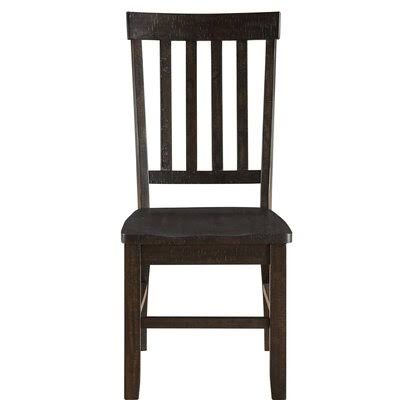 Styrkar Slat Back Side Dining Chair in Brown Winston Porter