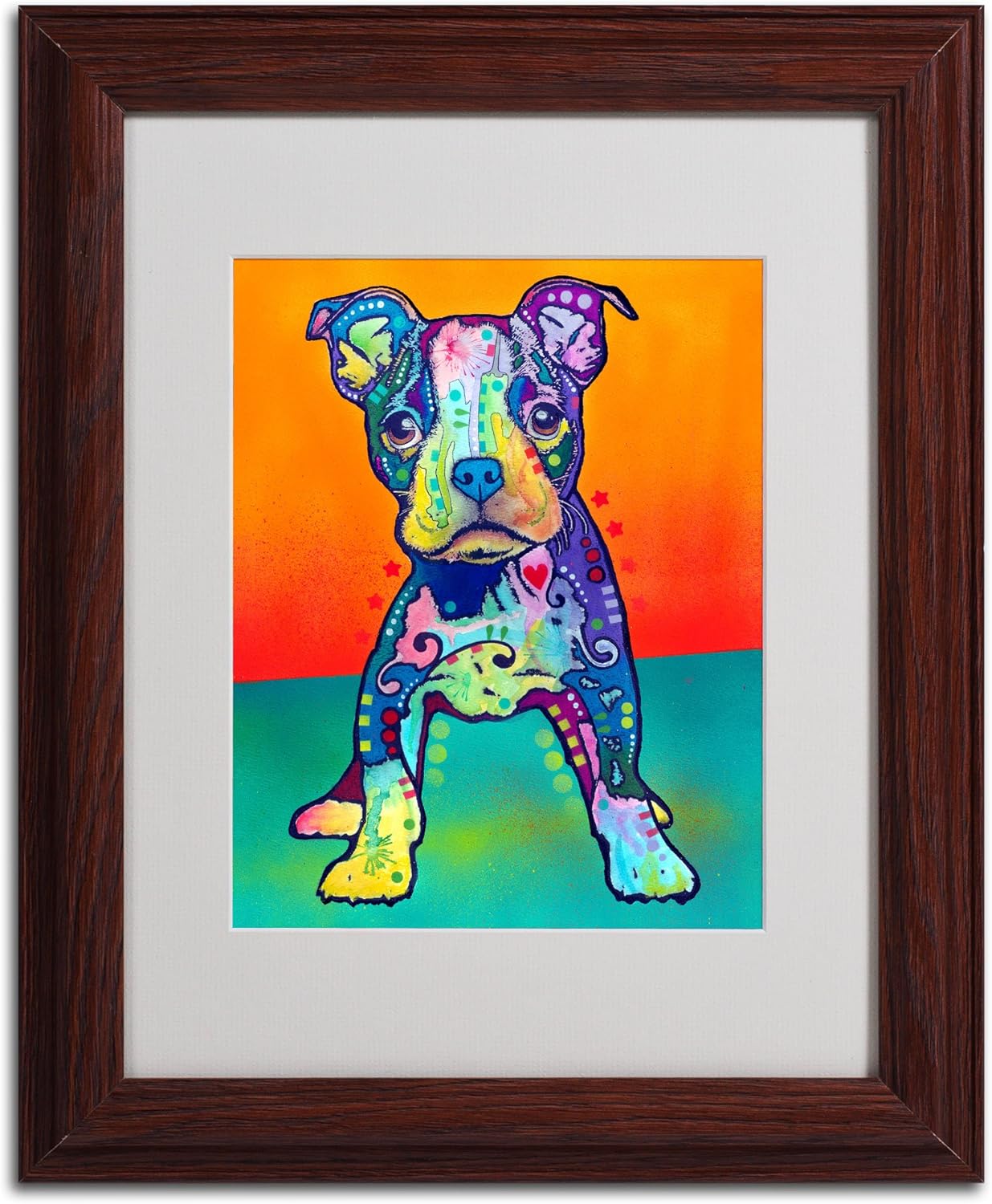 On My Own Matted Artwork by Dean Russo with Wood Frame, 11 by 14-Inch Pack of 2
