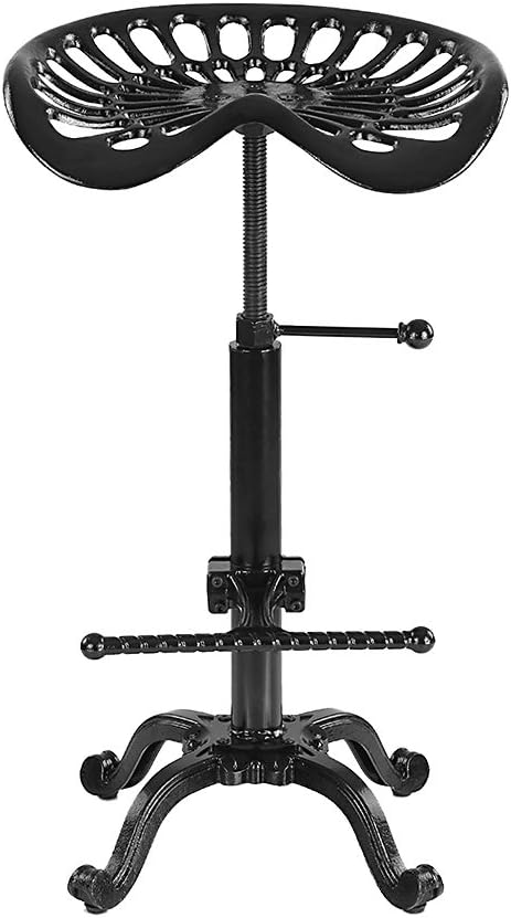 IKAYAA Tractor Seat Bar Stool-Rustic Industrial Bar Stool Metal Design Adjustable Height