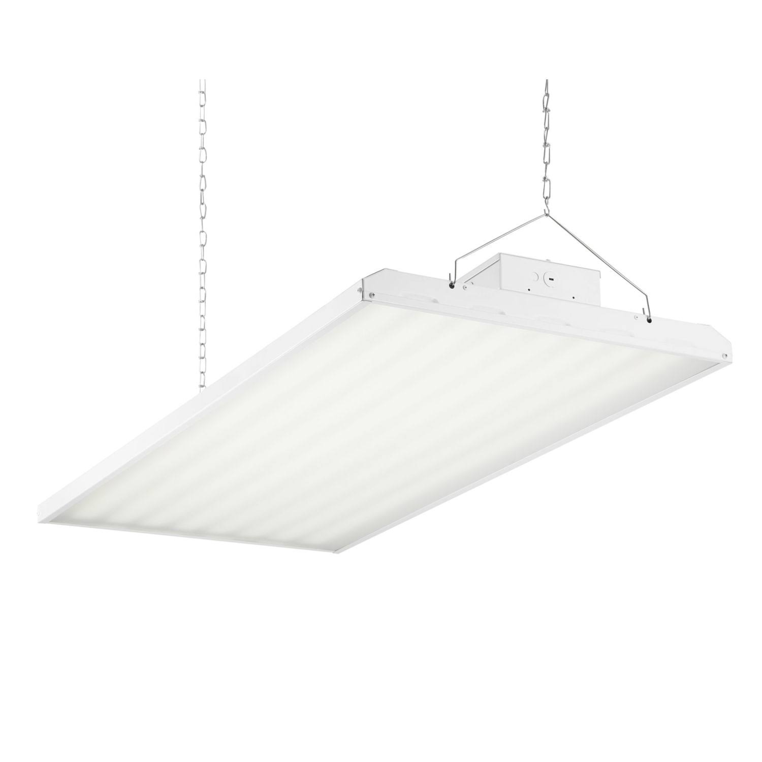 Cordelia-HB4B56DMDP50-DF Pro - 46 inch 424w 1 5000K LED Backlit High Bay Hanging Light White Finish