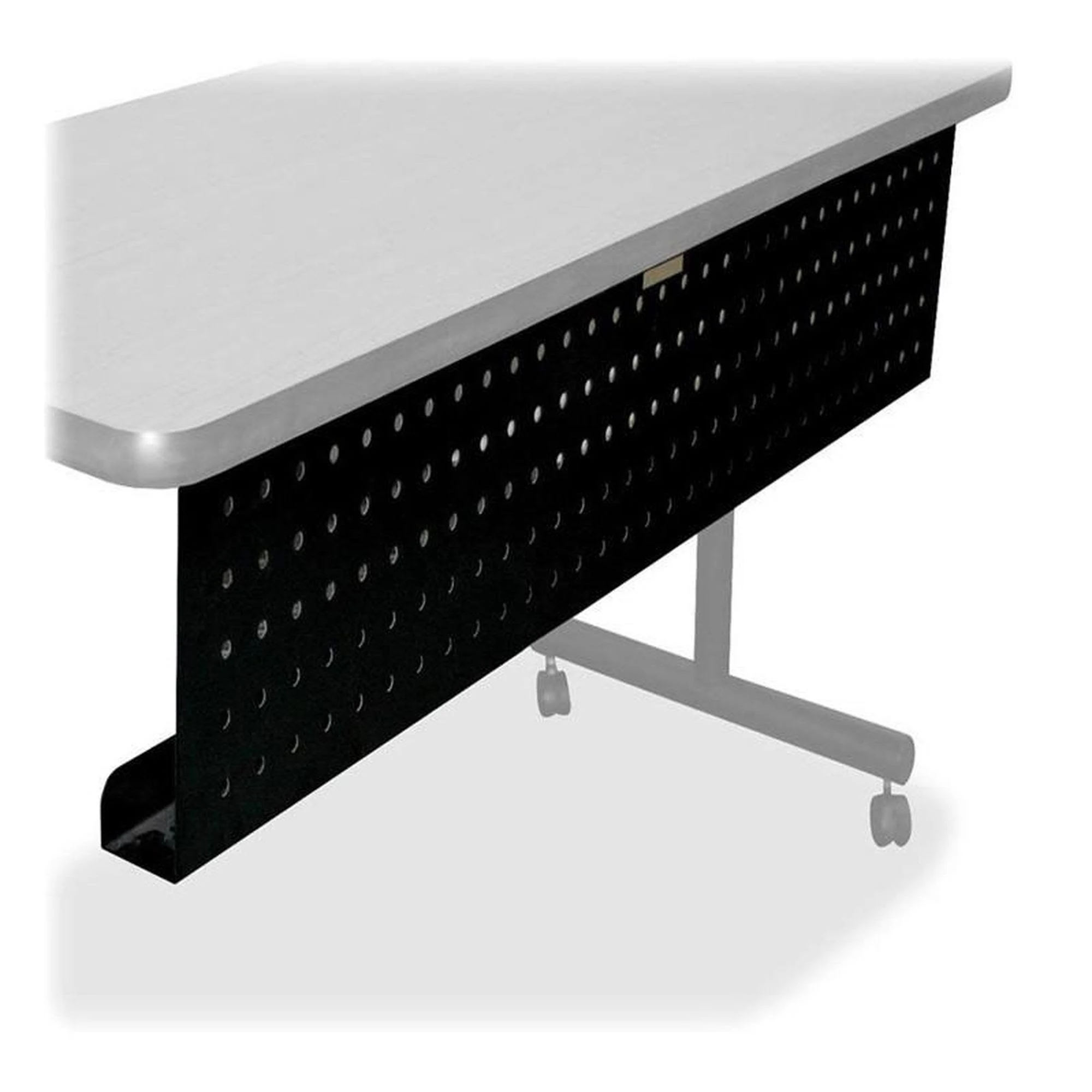 Lorell Rectangular Training Table Modesty PANEL, Black