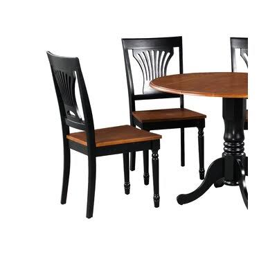 Nasura Solid Wood Dining Chair Alcott Hill Color: Black/Cherry
