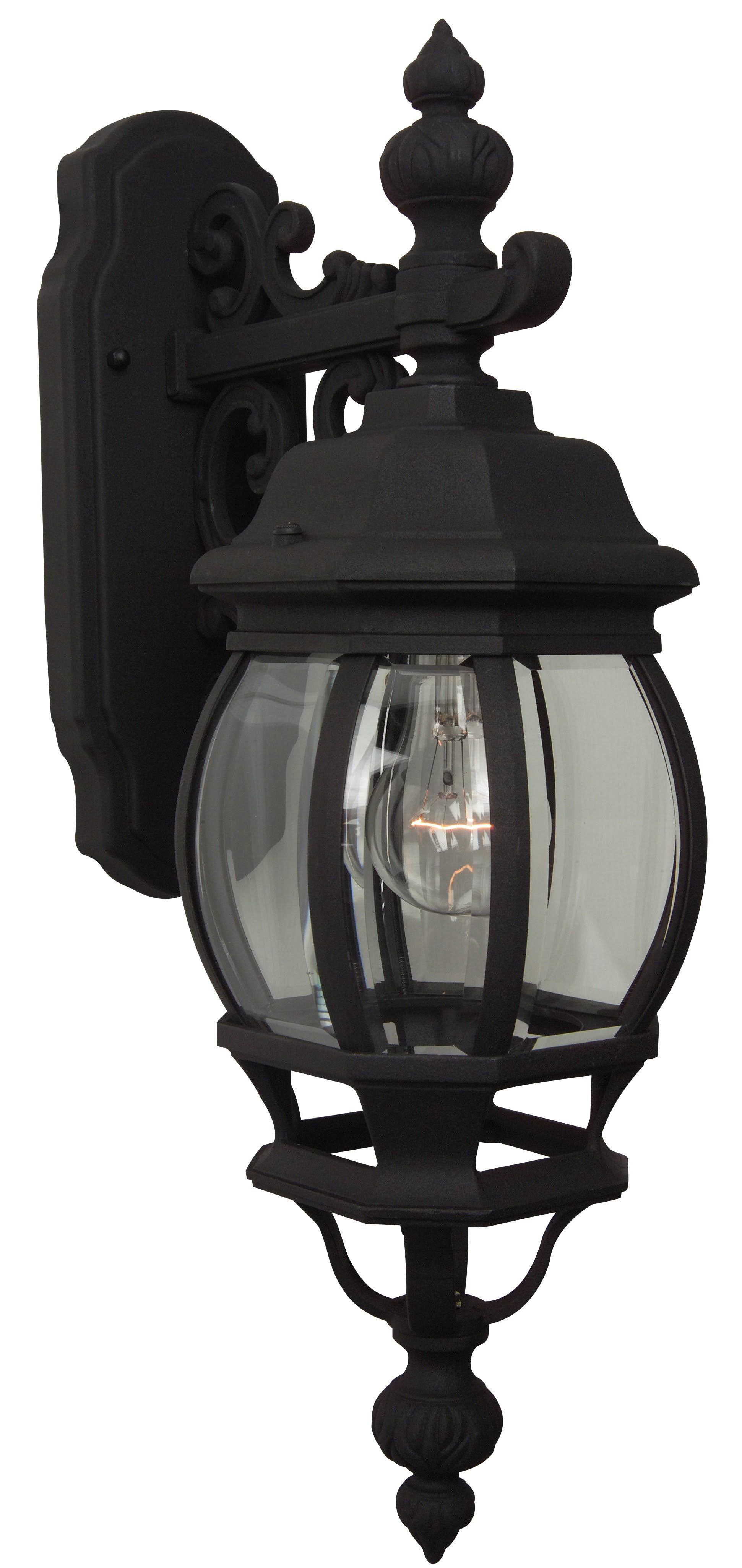 Craftmade French Style Z324 Outdoor Wall Light, Black