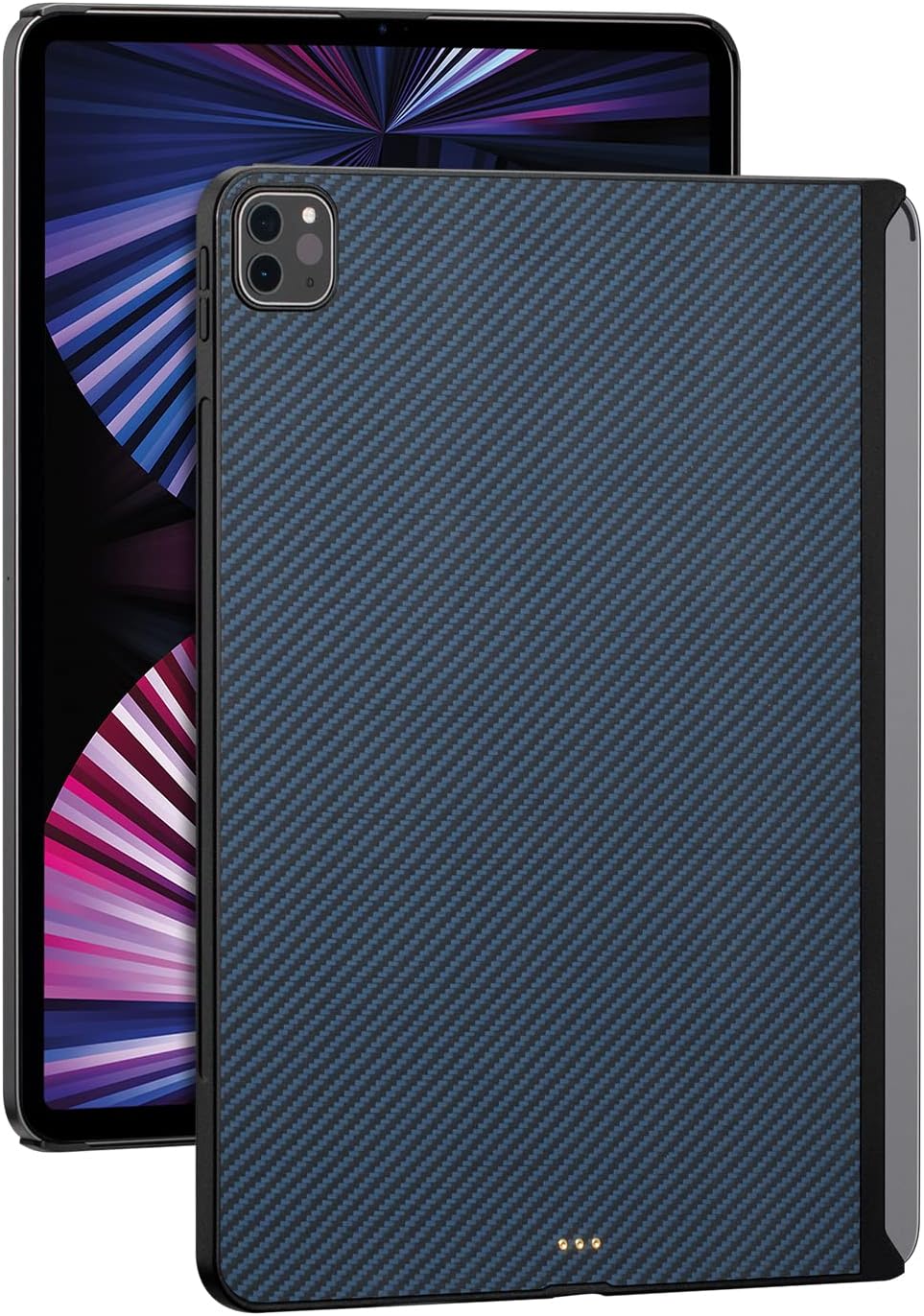 PITAKA 2021 iPad Pro 12.9 Case 5th Generation [MagEZ Case 2] Ultra Thin Aramid Fiber Magnetic Case Magic Keyboard Compatible Case, Works with MagEZ Stand & MagEZ Folio, Black/Grey