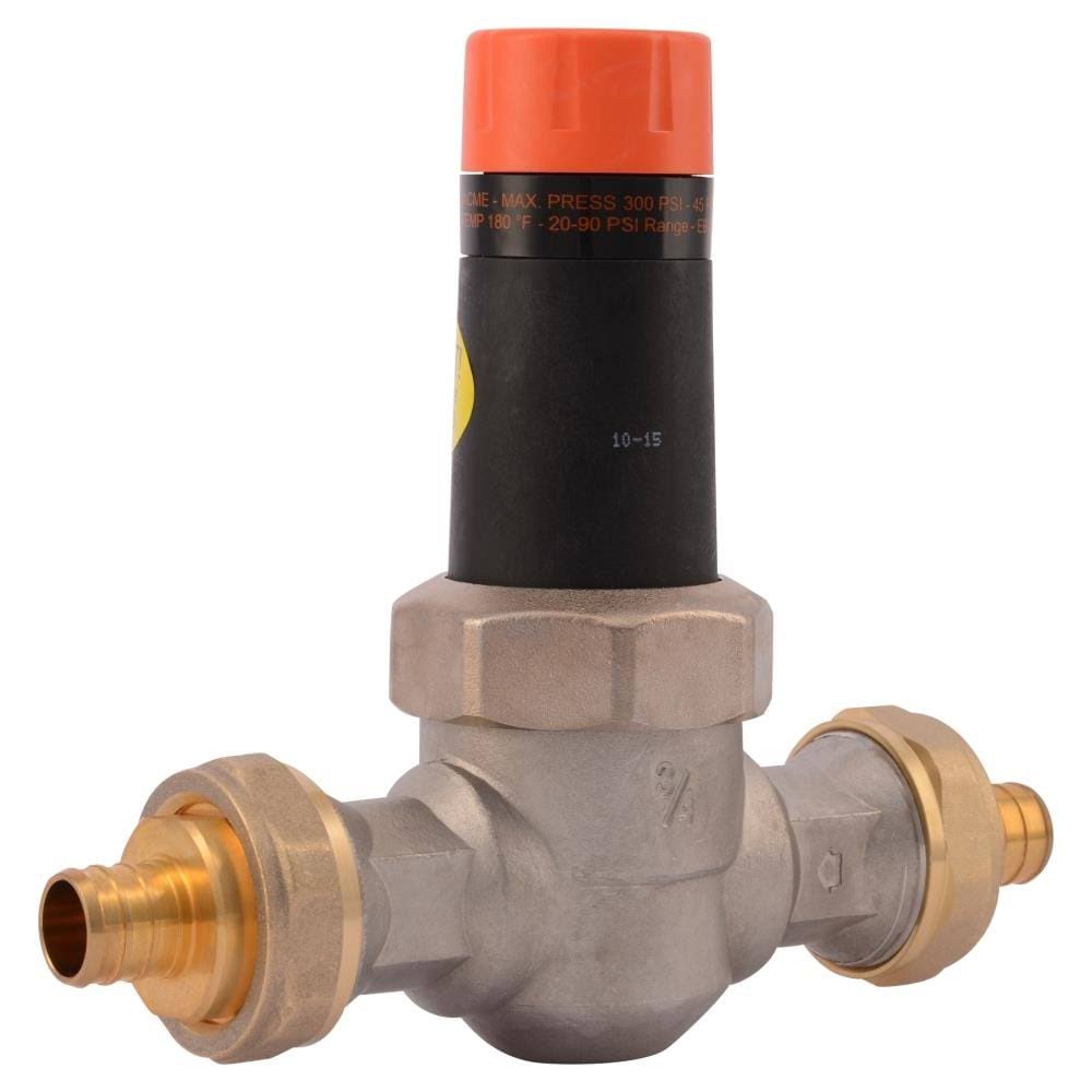Cash Acme 23957-0045 Pressure Regulator, EB25-DUPE Double Union PEX Ends, 3/4x22