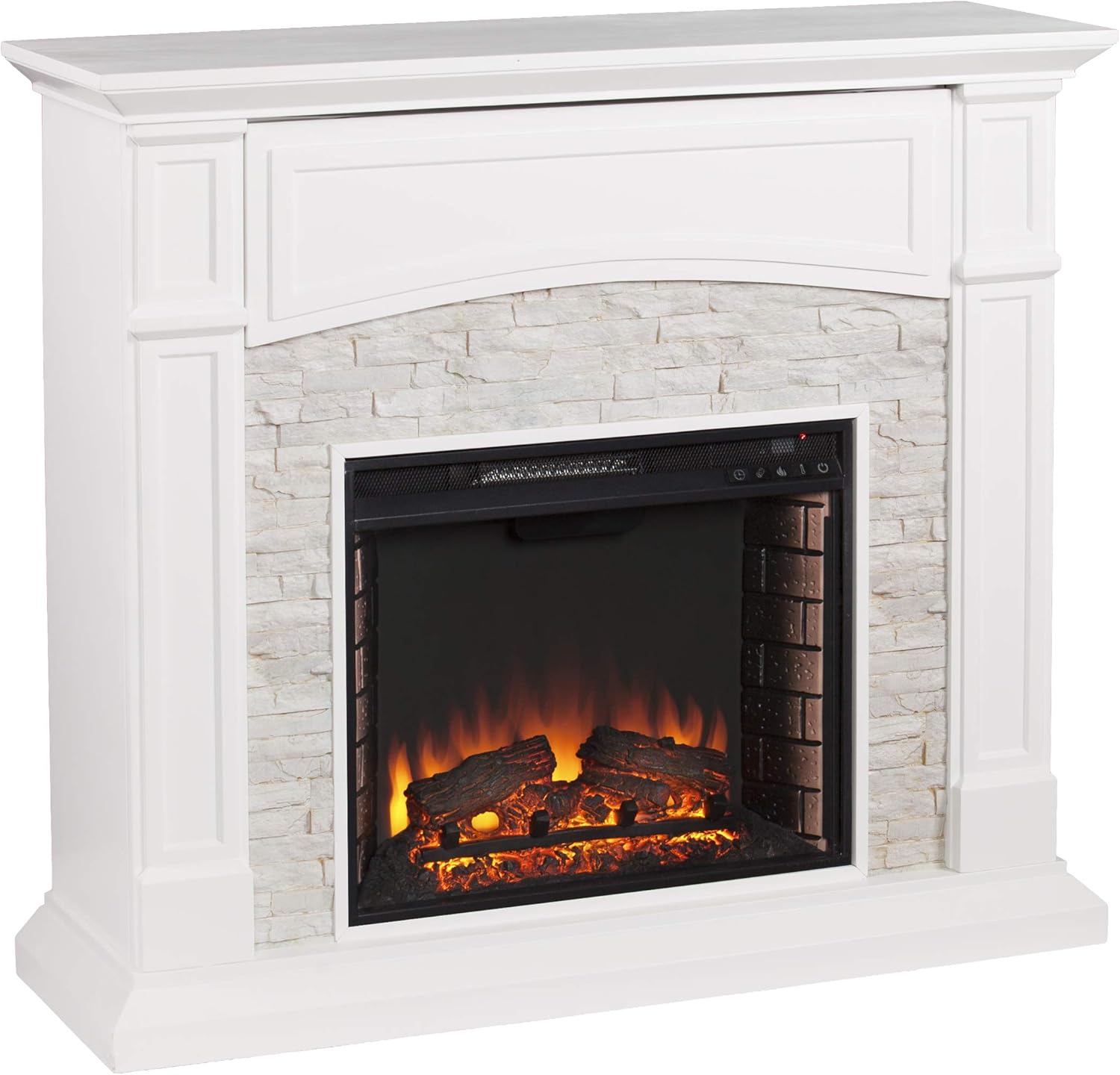 SEI Furniture Seneca Fireplace, New White