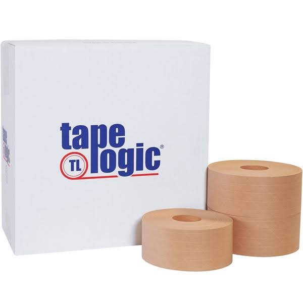 Tape Logic #7500 Non Reinforced Water Activated Tape 3x22 x 450 ft Roll (10 Roll/Case)