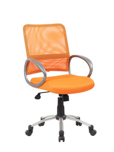 ProComfort Mesh Back with Pewter Finish Task Chair - Orange