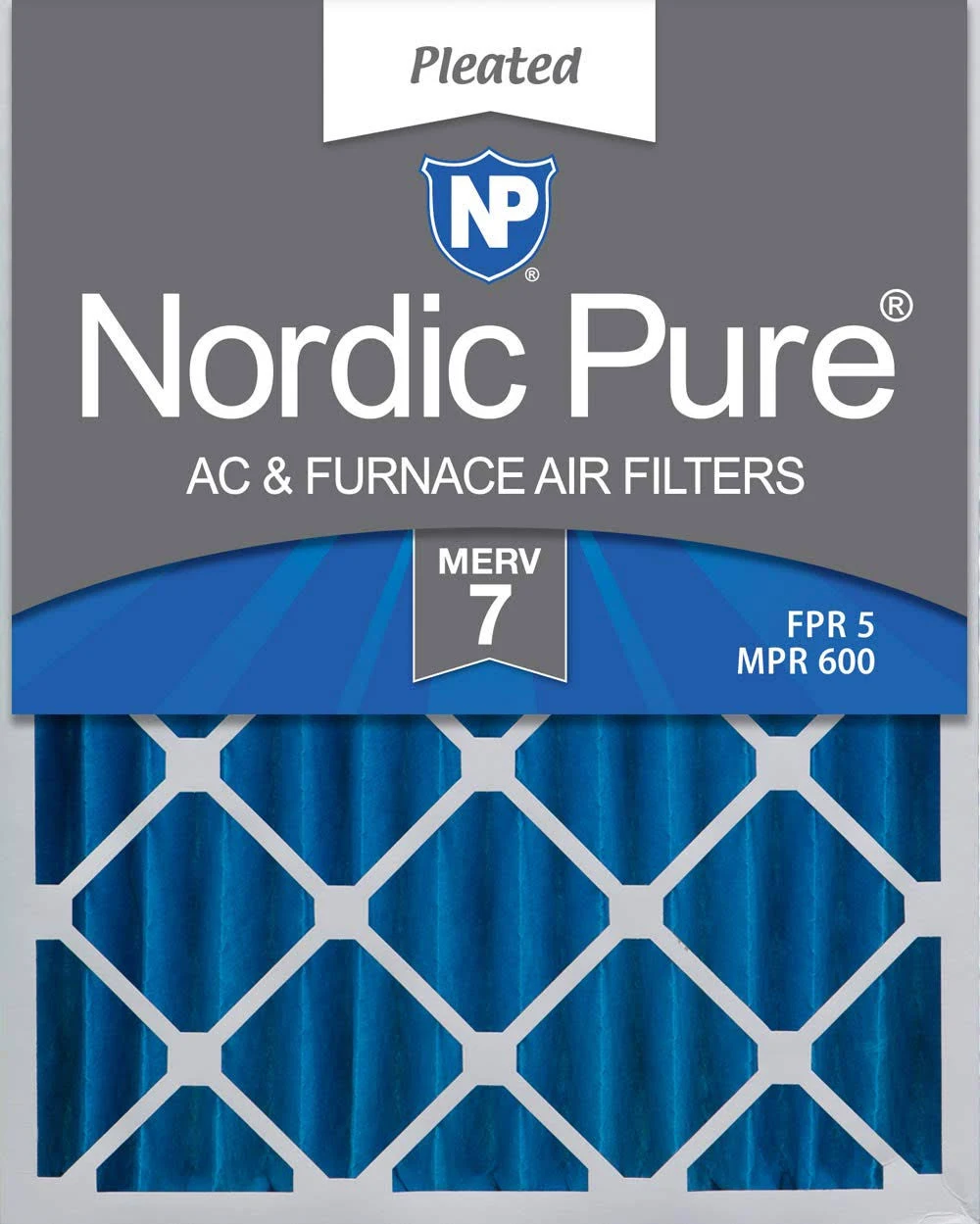 Nordic Pure 16x20x4 Pleated MERV 7 AC Furnace Filters QTY 6