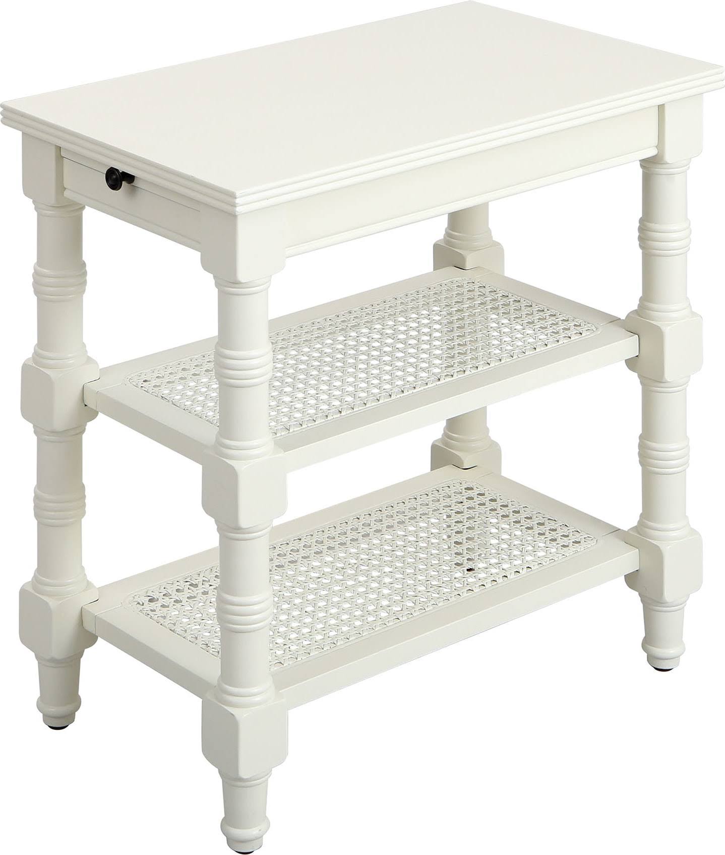 Stein World Seneca Falls Accent Table Antique White 76347