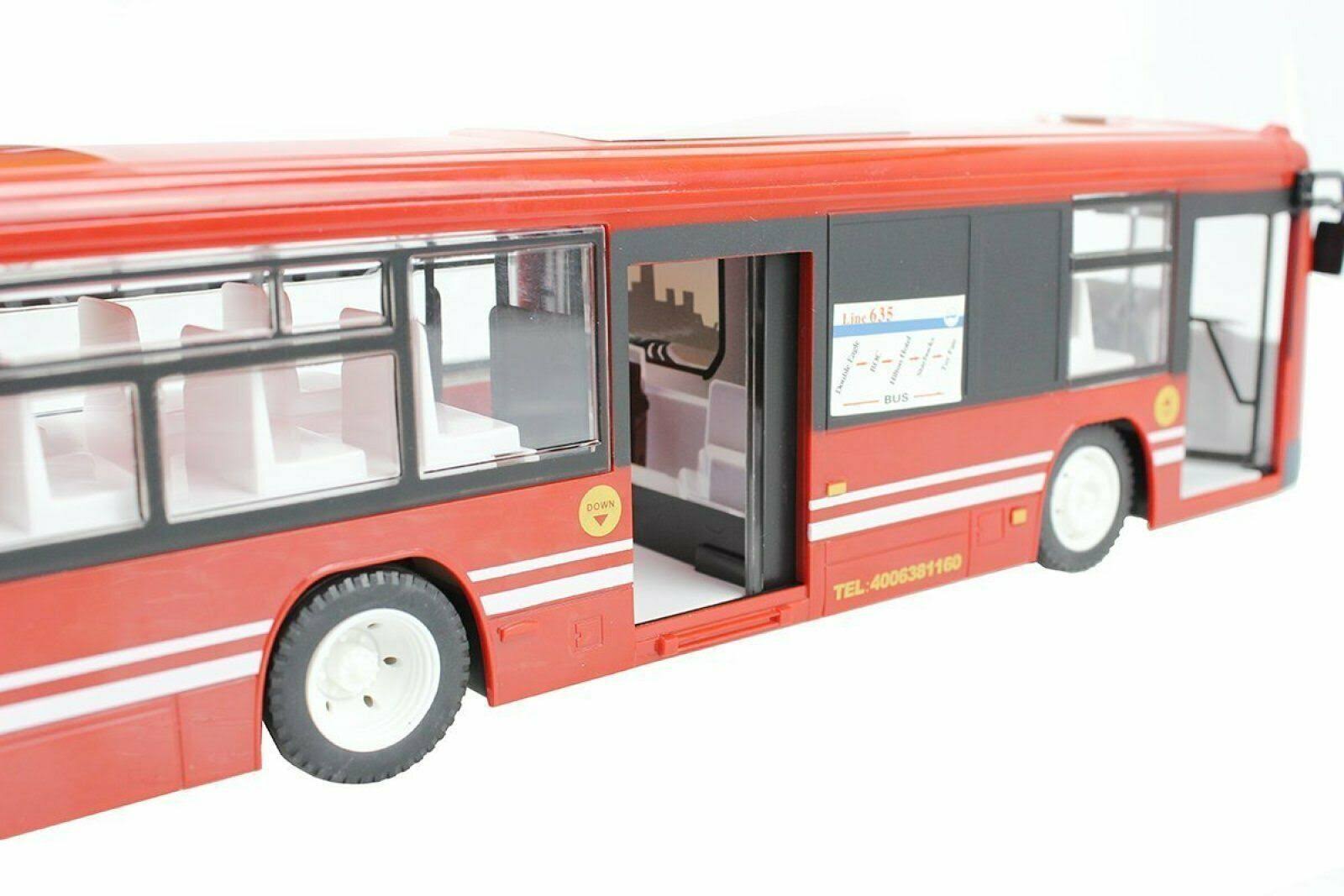 Fisca RC Truck Remote Control Bus, 6 CH 2.4G Car Electronic Vehicles Opening Doors and Acceleration Function Toys for Kids with