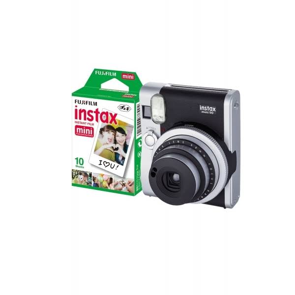 Fuji Instax Mini 90 Instant Camera Black Inc 10 Shots