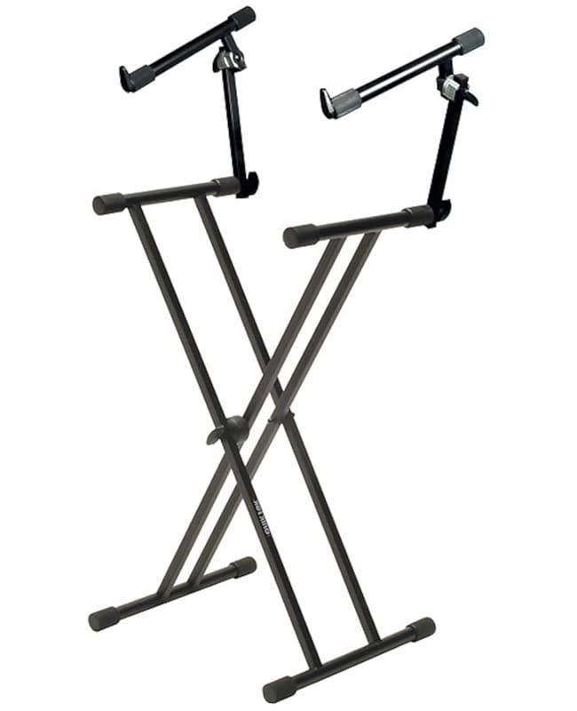 Quik-Lok T22 Double Braced 2 Tier Keyboard Stand