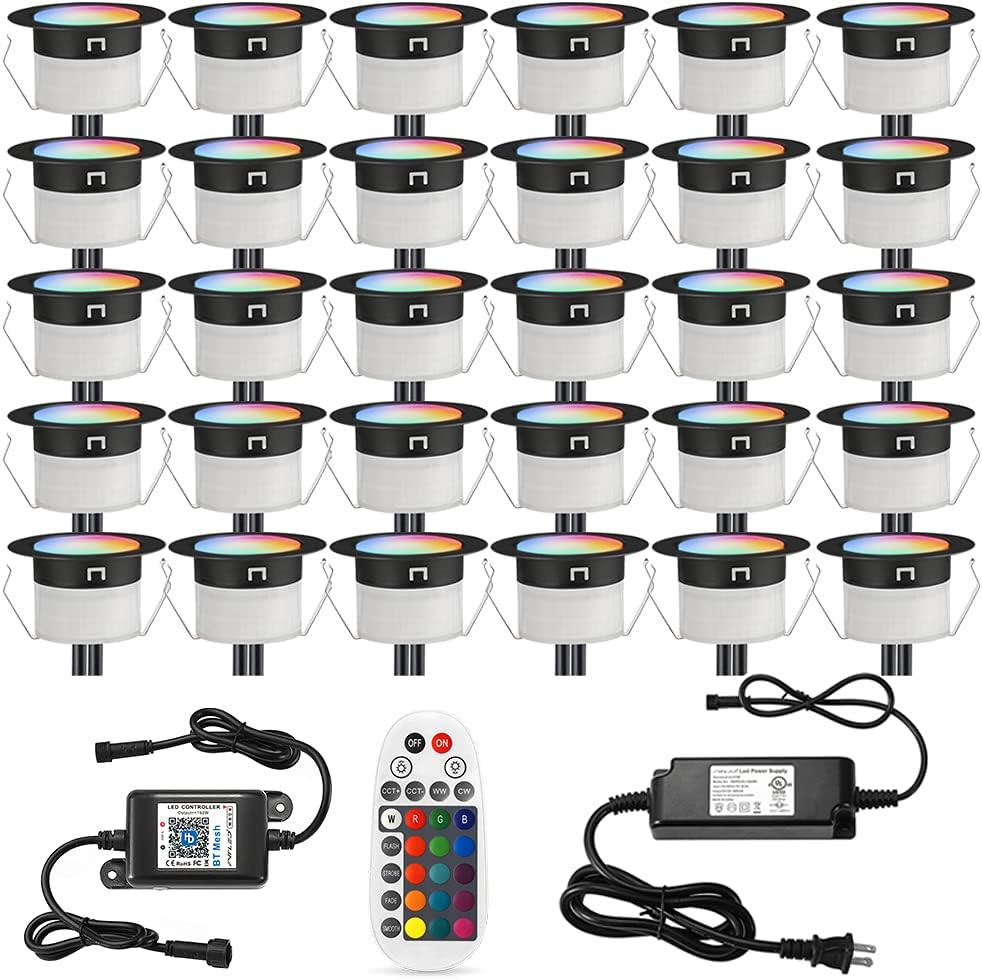 LED Deck Lights Kit, FVTLED 20pcs &Phi;1.22