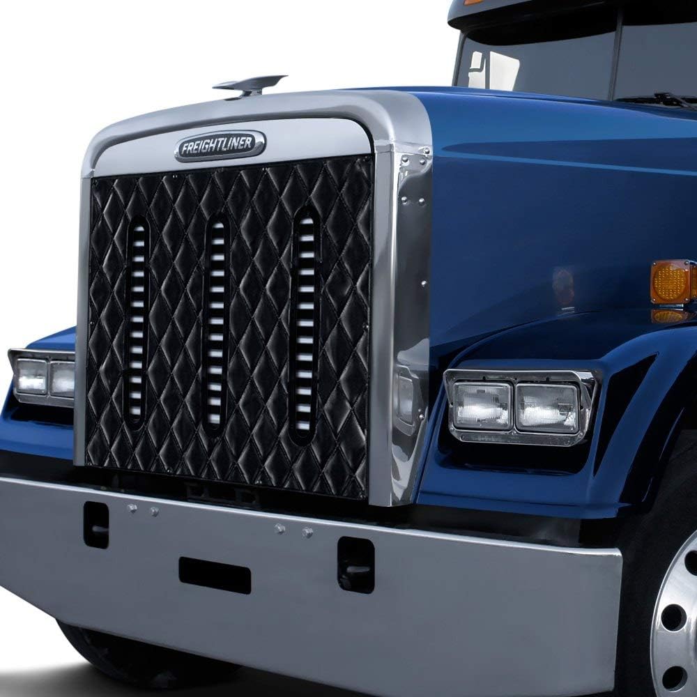 Belmor WF-1987BQ-1 Black Winterfront Truck Grille Cover for 1986-1996 Peterbilt 375, 377, 378, 379 (Long Nose Hood)