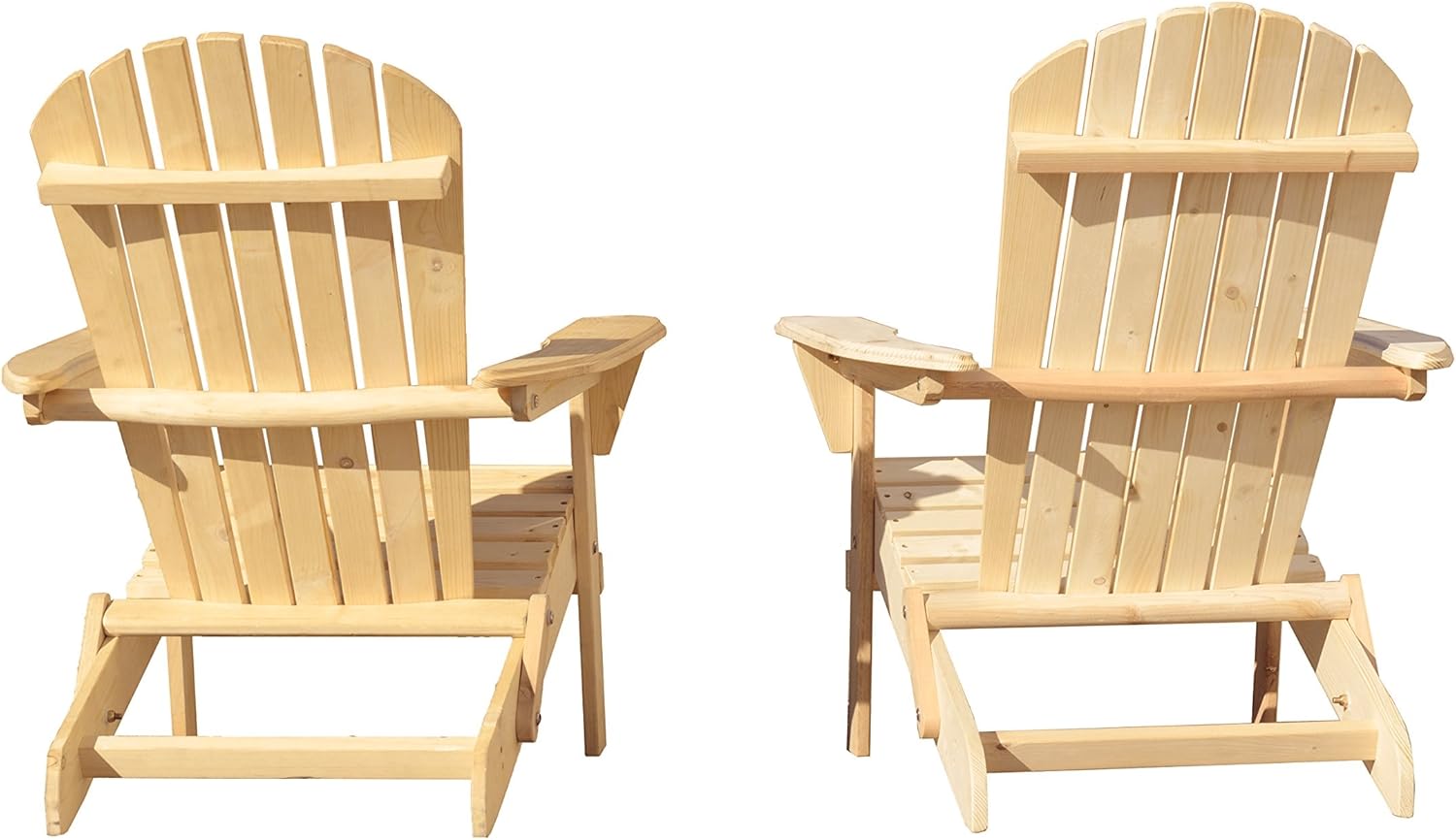 Carabelle Patio Outdoor Lawn & Garden Deck Villaret Adirondack Wood Chair (Natural)