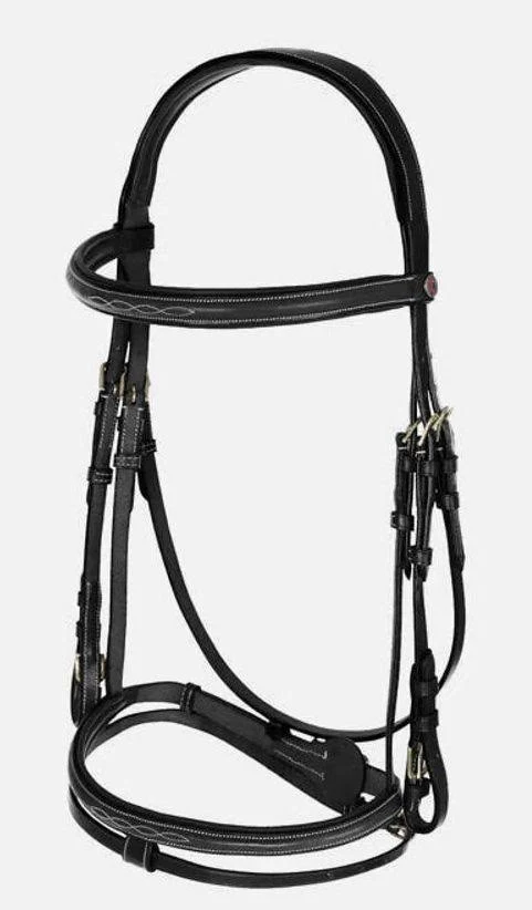 Horze Constance Flash Bridle - Black