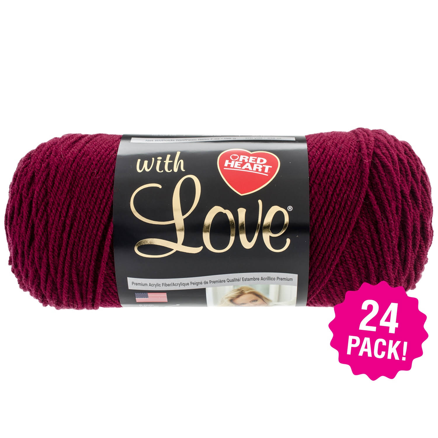 Red Heart Multipack of 24 Merlot with Love Yarn