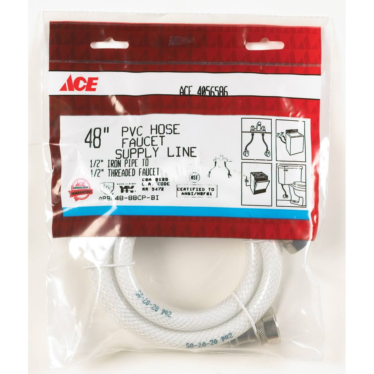 Ace 1/2 in. FIP x 1/2 in. Dia. FIP 48 in. PVC Supply Line