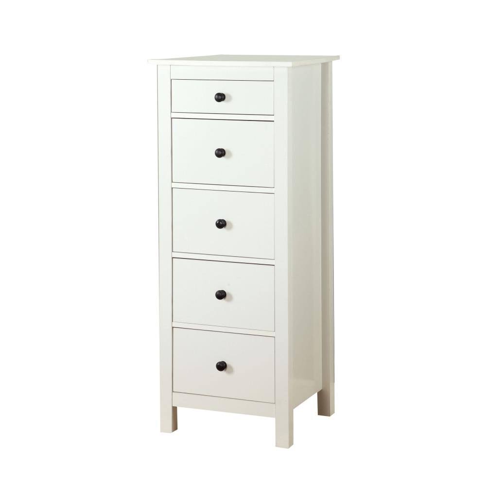 Furniture of America Lushton White 5-Drawer Chest | IDF-AC119WH