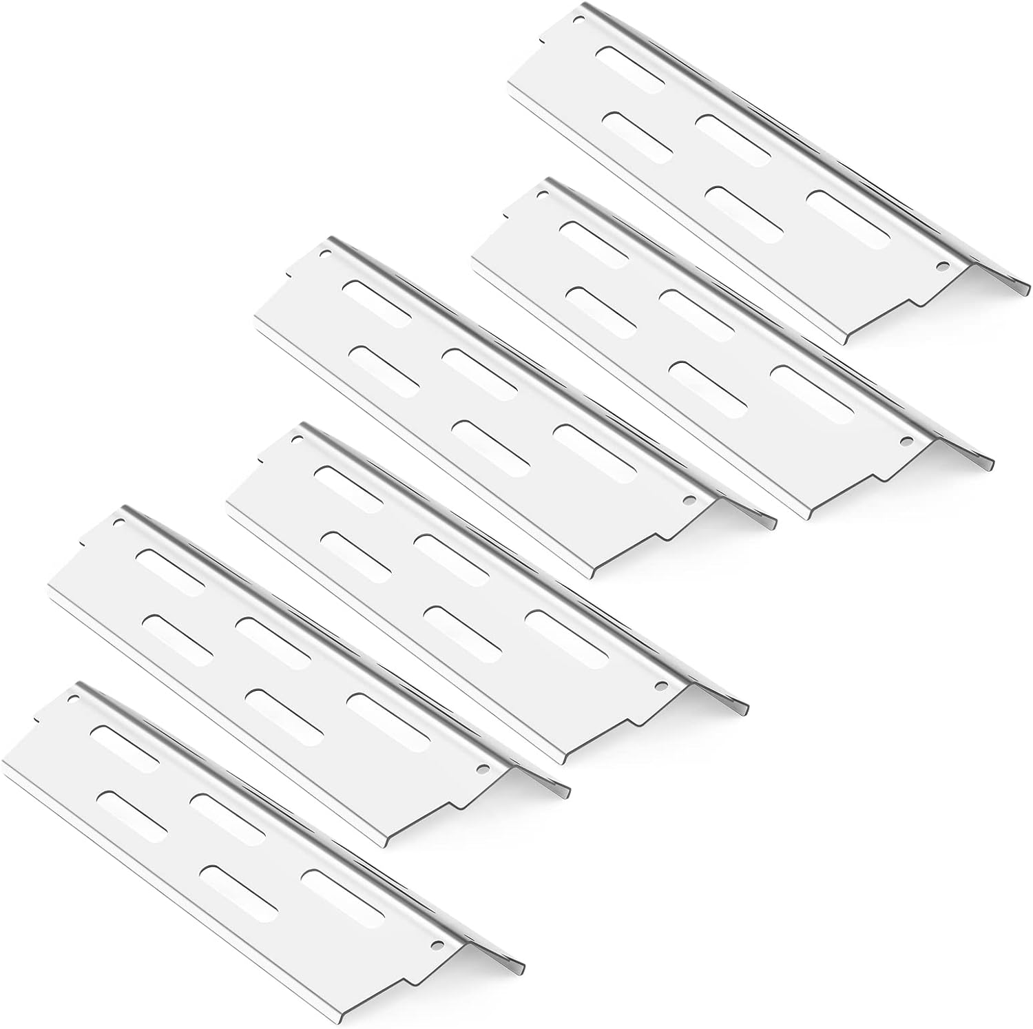 Damile 12.5 Inch Grill Heat Deflectors BBQ Gas Grill Replacement Parts for Weber 66687, Genesis II LX E/ES-640 Grills Models (2017 and Newer), Stainless Steel Accessories Pack of 2