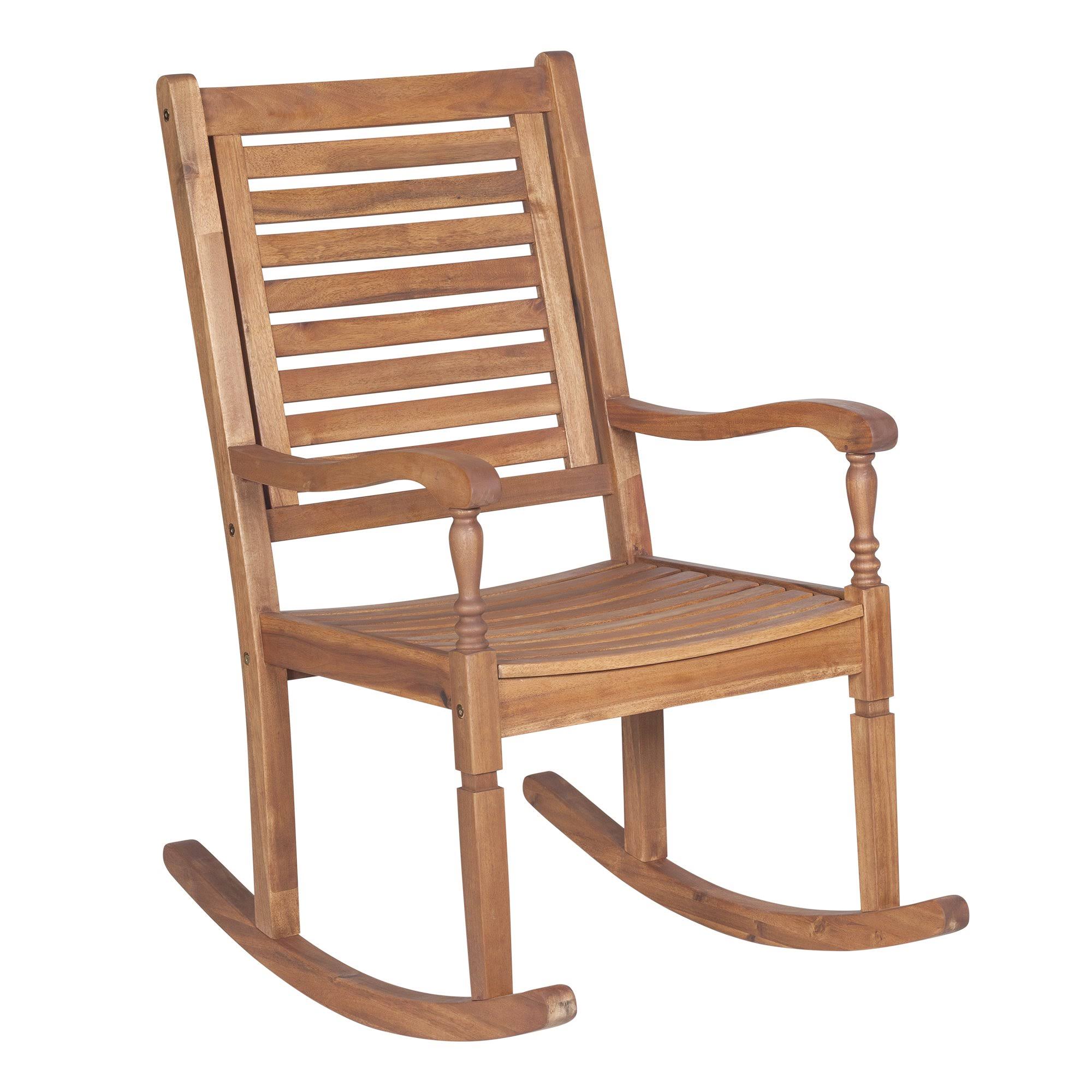Ergode Solid Acacia Wood Rocking Patio Chair, Brown