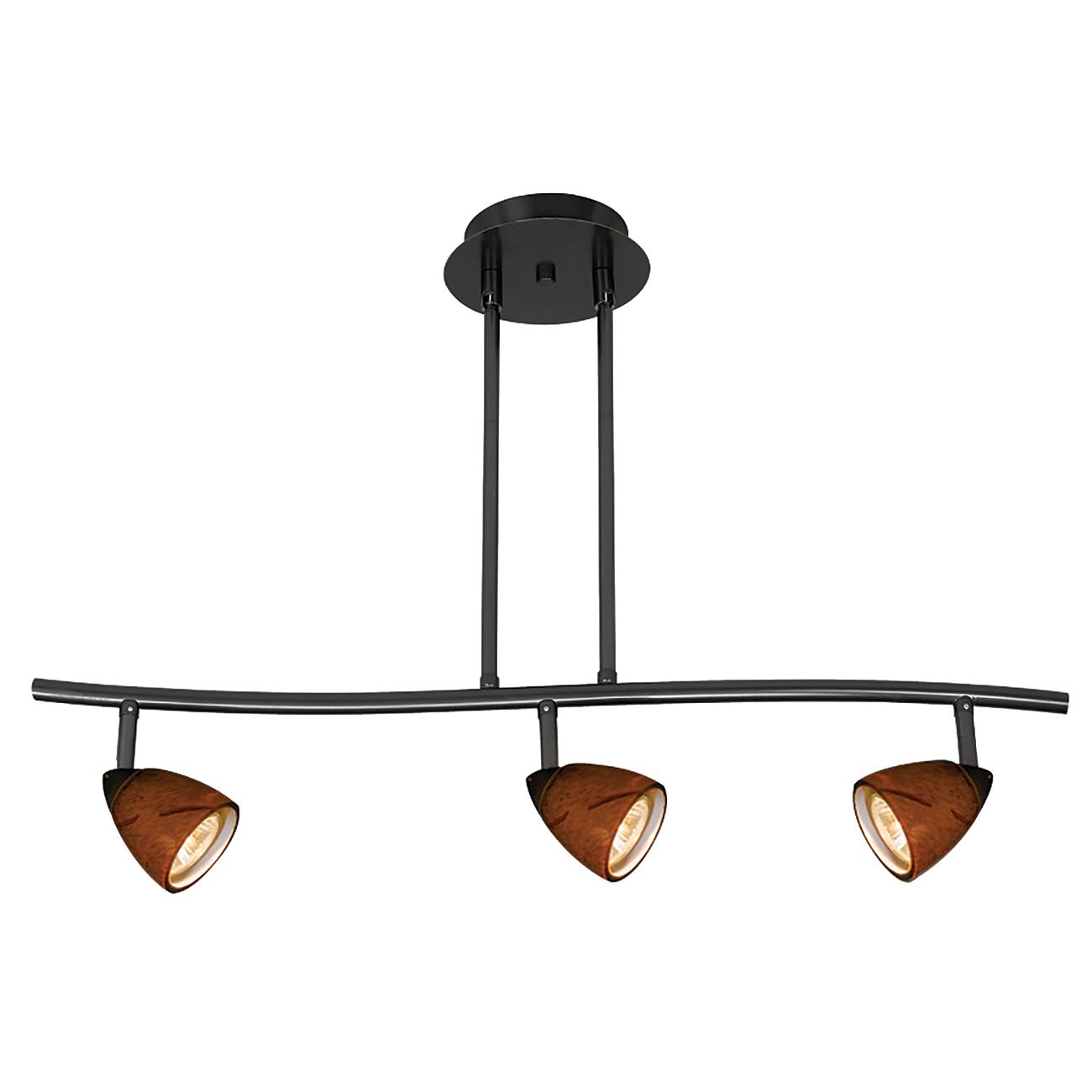 Cal Lighting SL-954-3-BK-OSA 3-Lights Serpentine Black u0026 Orange Swirl