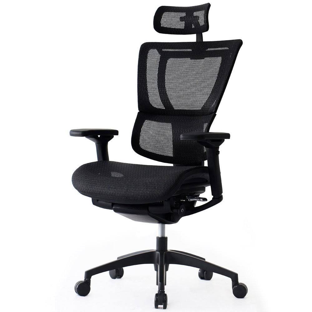 Modern Ioo Mesh Swivel Chair with Headrest Black Frame