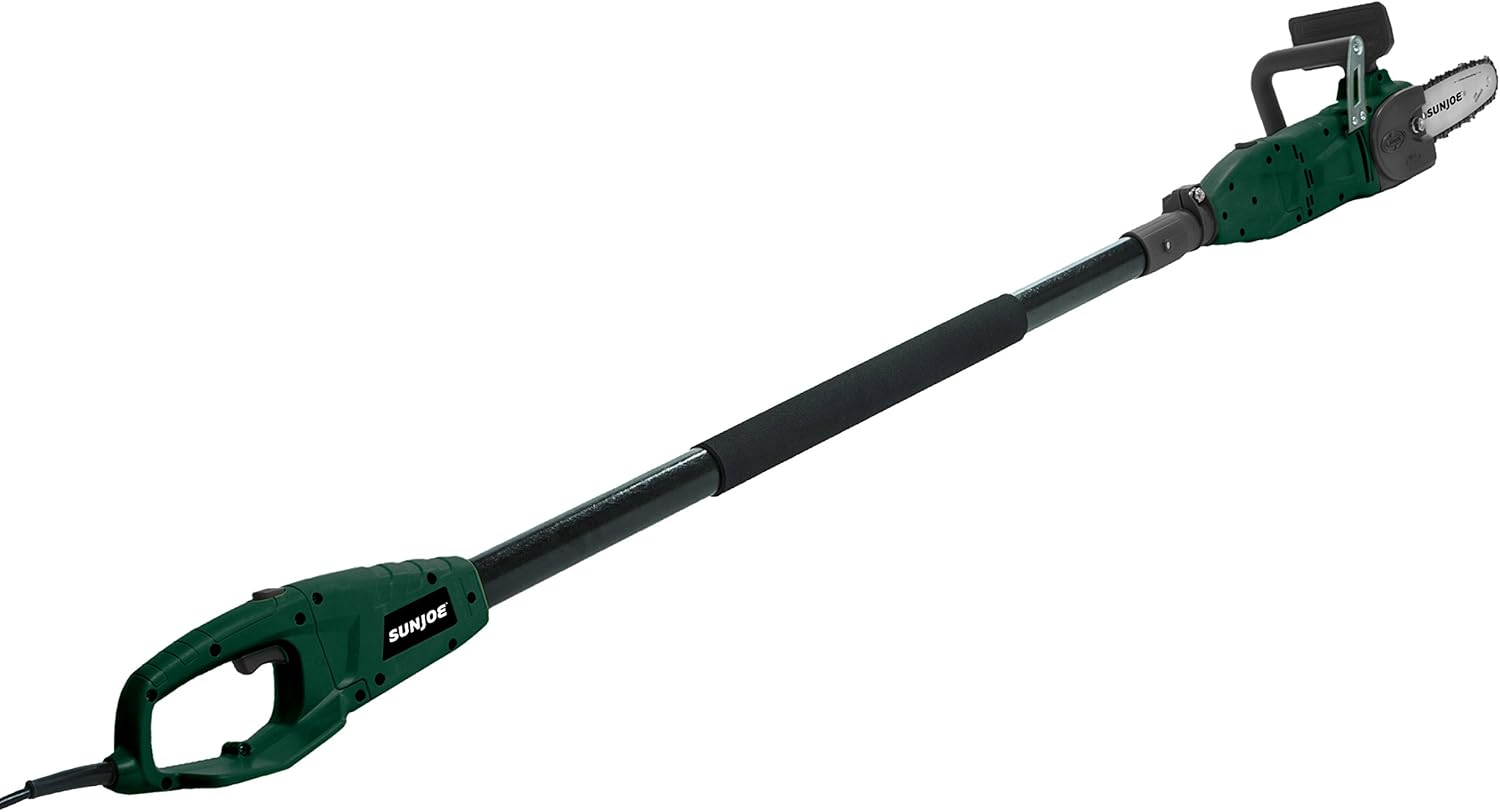 Sun Joe SWJ806E-HTG 8-Inch 8.0 Amp 2-in-1 Convertible Pole Chain Saw, Hunter Green Pack of 2
