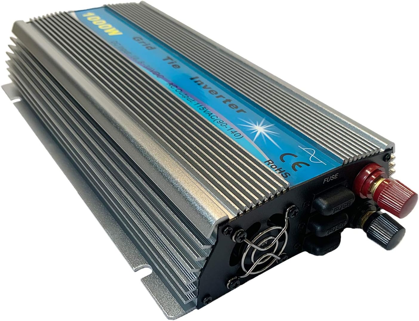 KRXNY 1000W Grid Tie Inverter 20-45V DC Input 110V AC Output Stackable MPPT Pure Sine Wave Solar Power for 24V 30V 36V Solar Panel