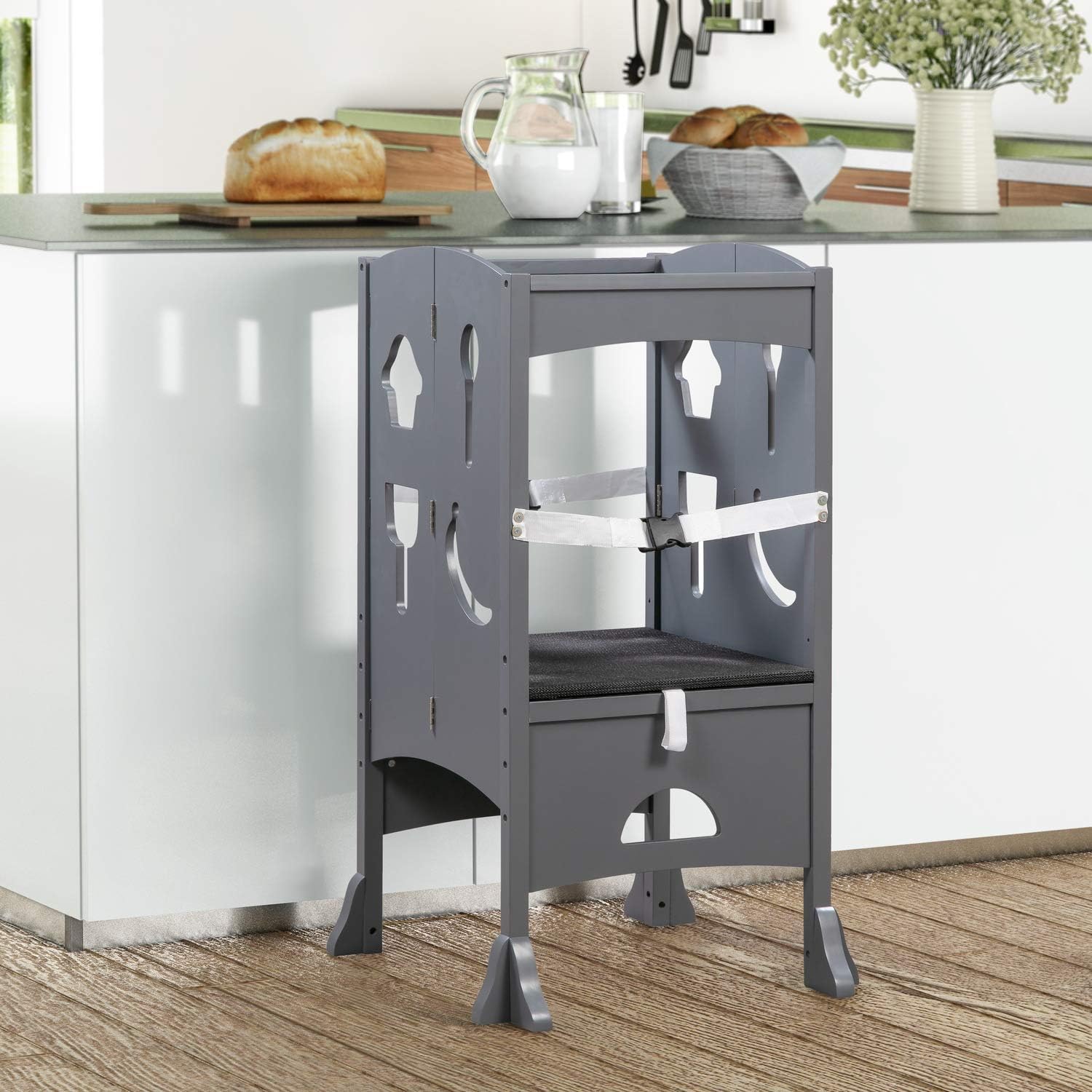 Naomi Home Kids I'm a Big Helper, Counter Stool for Kids White Pack of 2