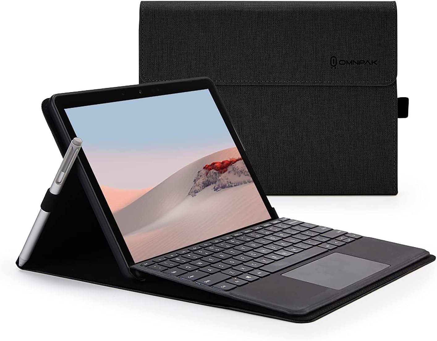 Omnpak Protective Case for Surface Go 3 2021/Surface Go 2 2020/Surface Go 2018 with Stylus Holder, Multiple Angle Slim Lightweight Cover, Compatible with Type Cover Keyboard（Keyboard Not Included） Pack of 2