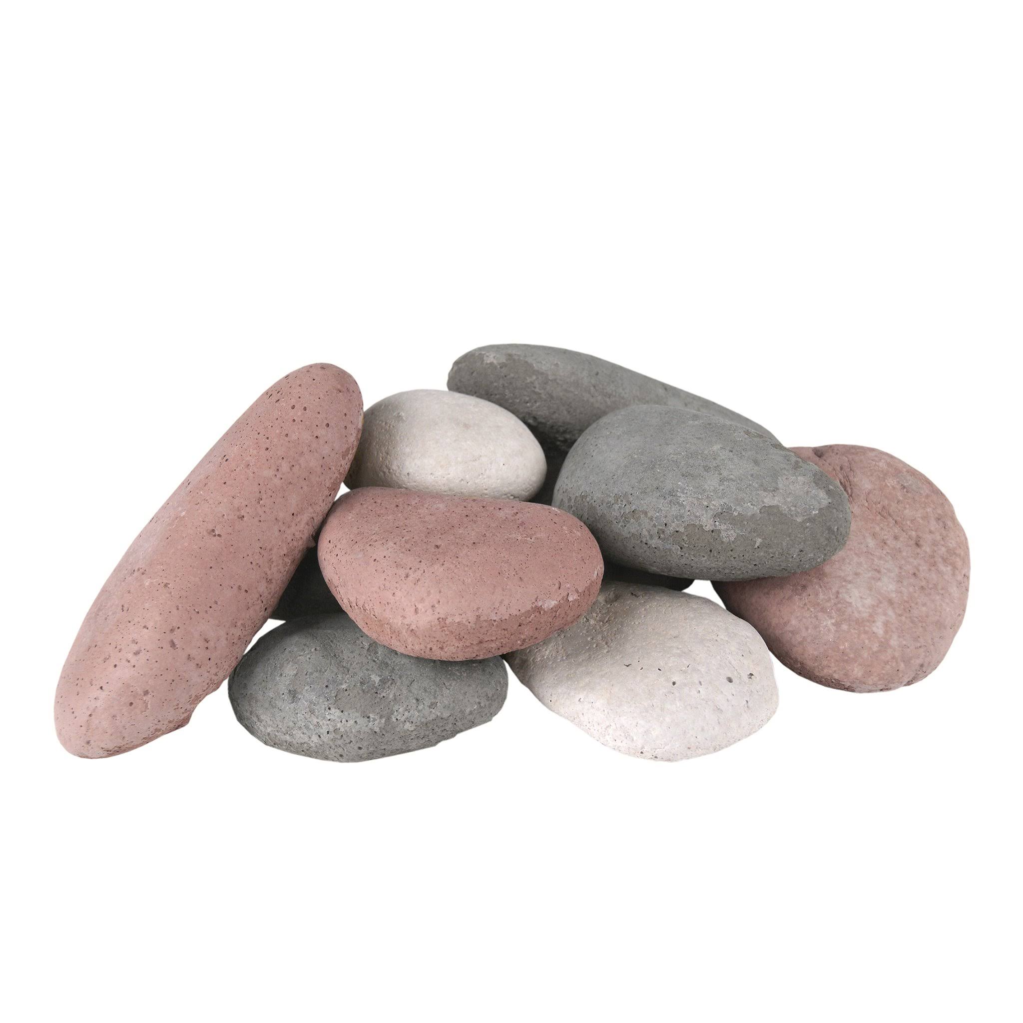 Real Fyre River Rock Fyre Stones - Terracotta